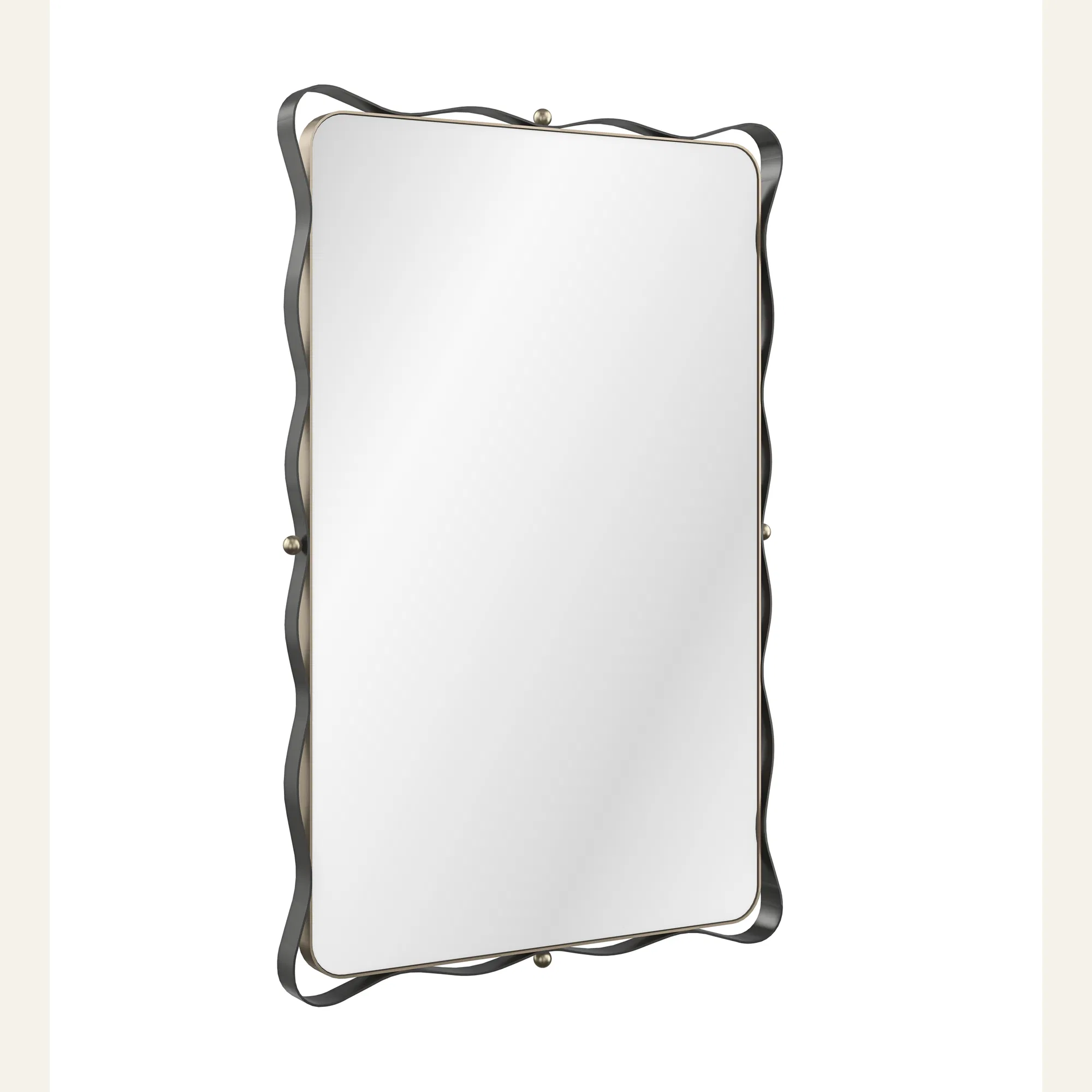 Marseille Brushed Gold Metal Wall Mirror