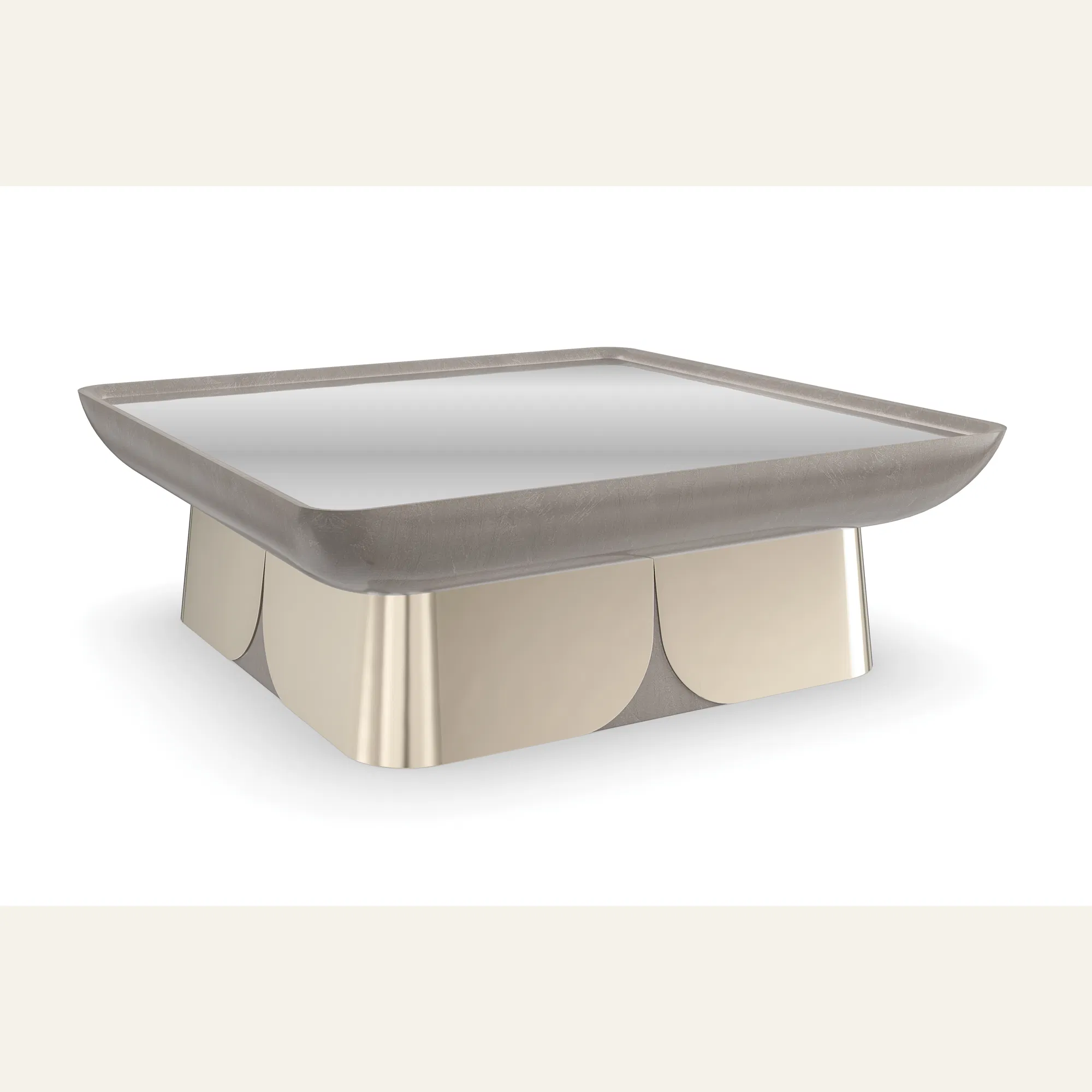 Zenith Mirrored Gold Cocktail Table