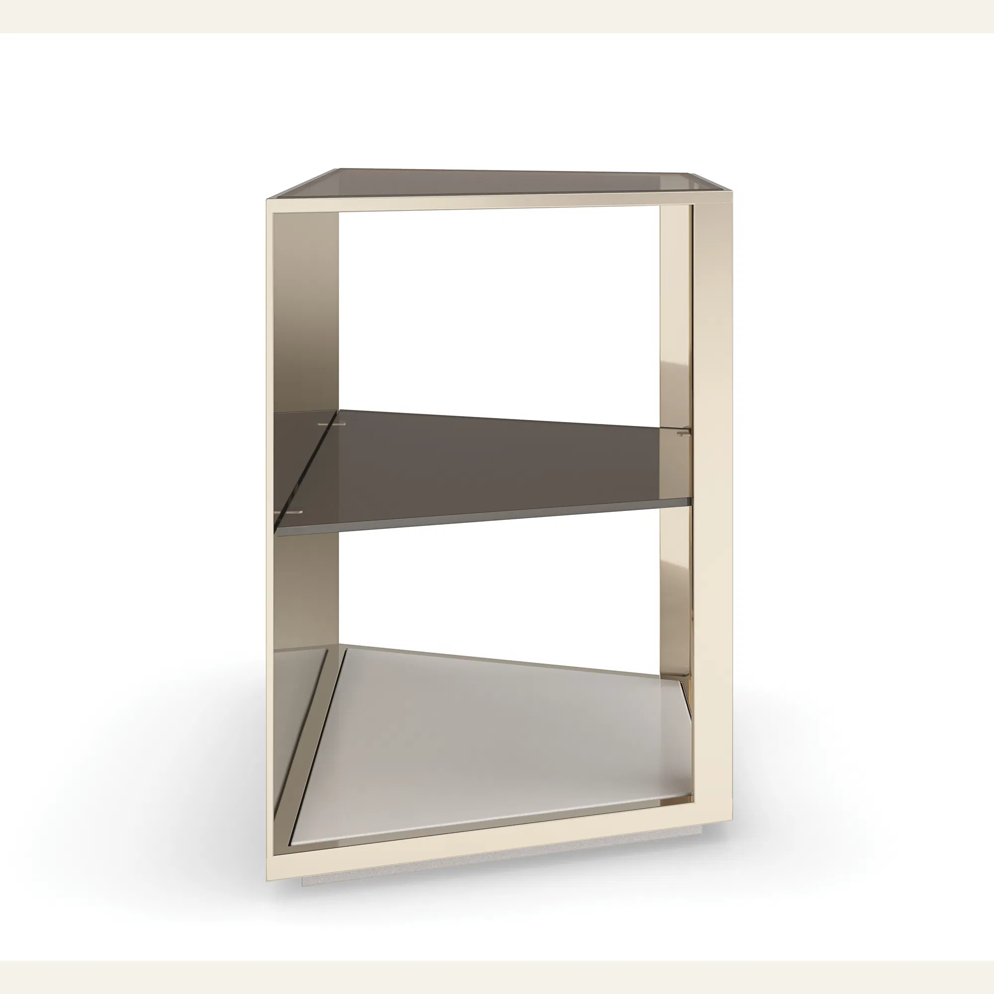 Refraction Smoked Bronze Glass End Table