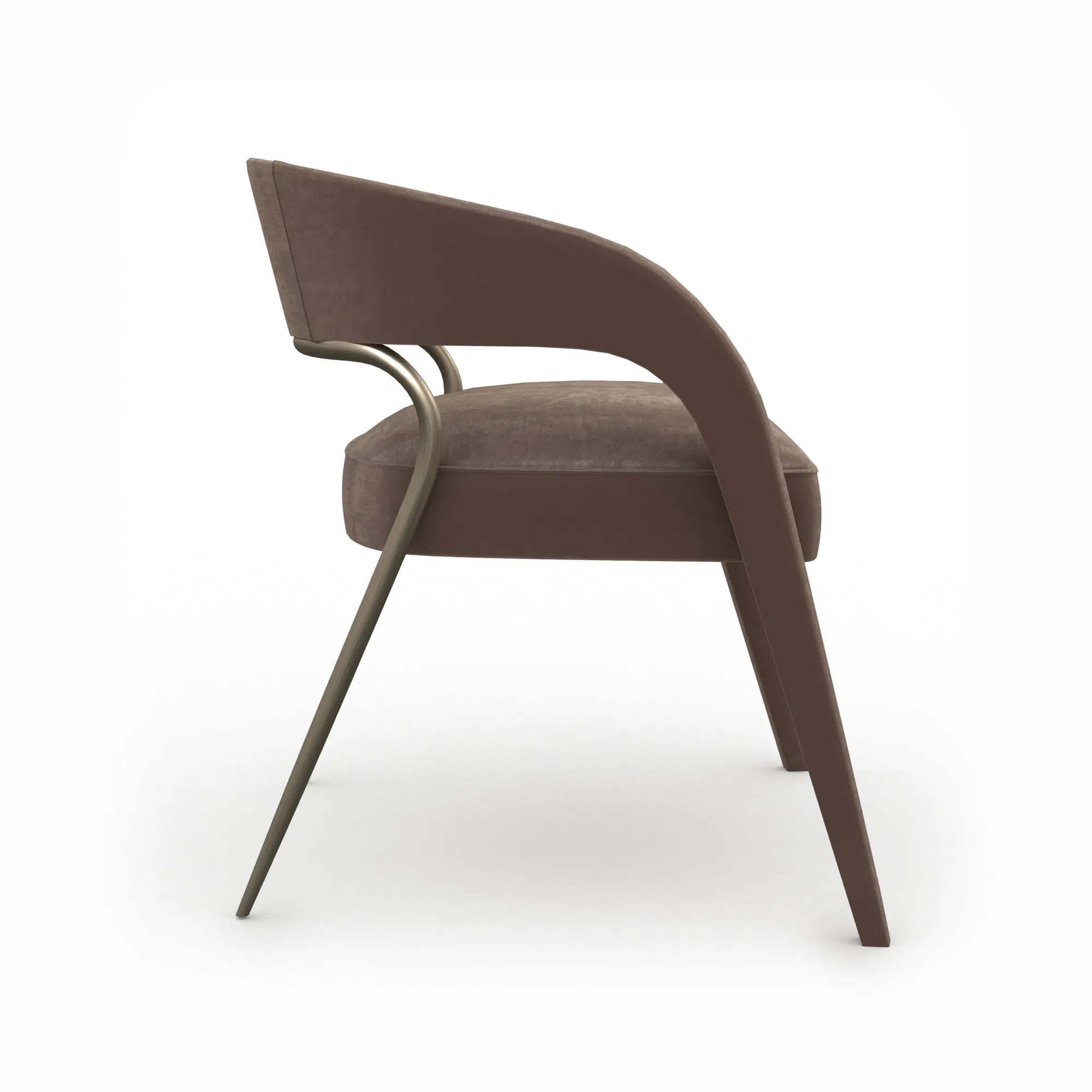 Gazelle Mink Vintage Velvet Dining Chair