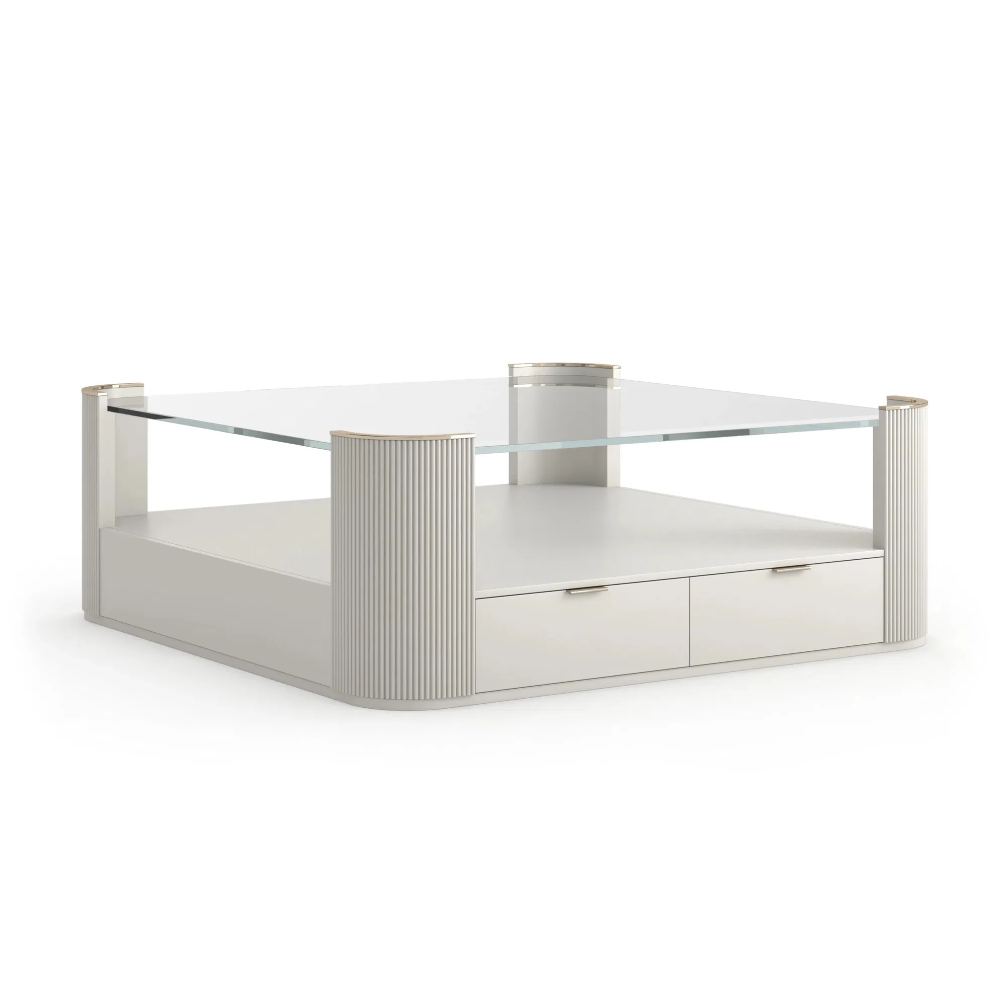 Love Square Matte Pearl Cocktail Table