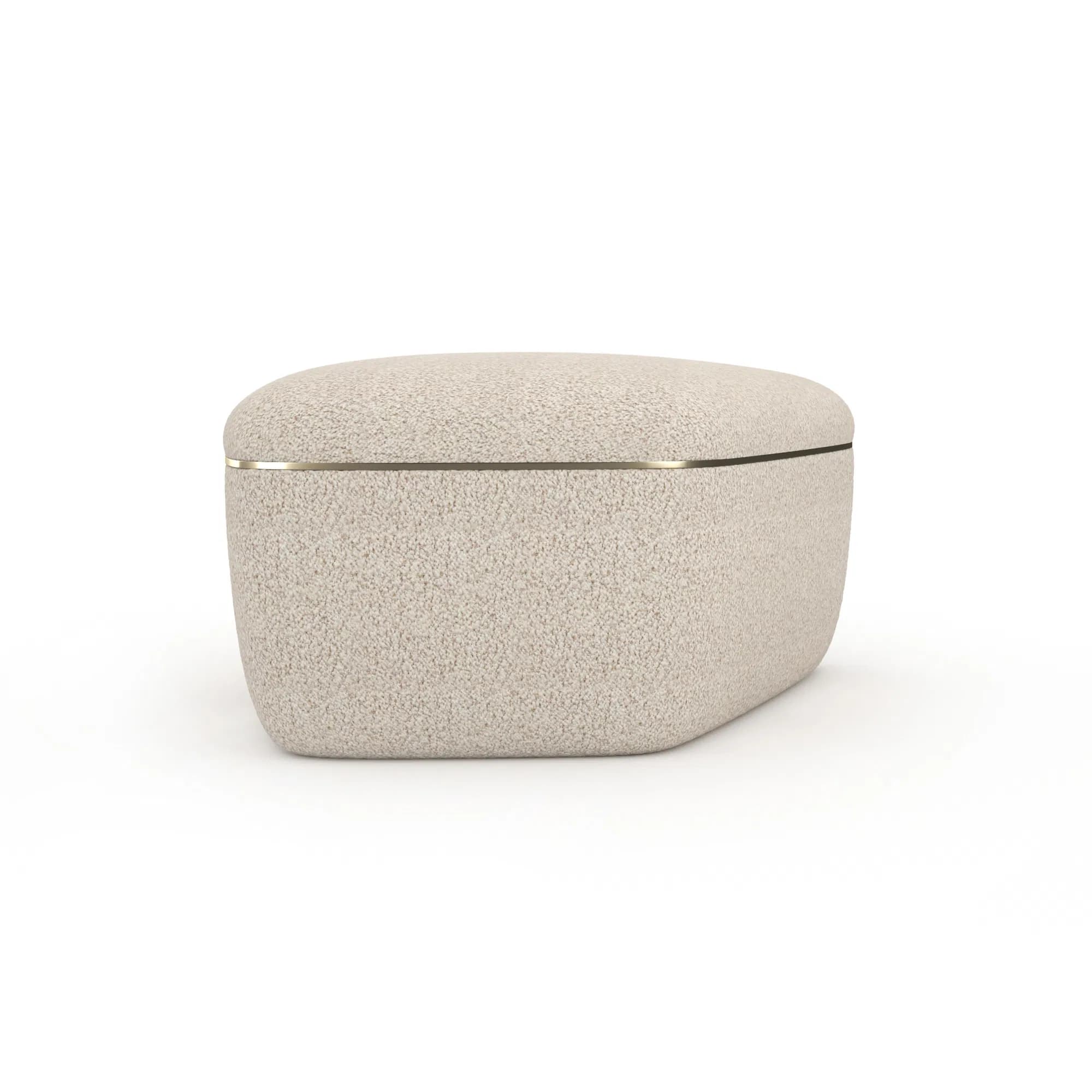 Serir Small Cocktail Table Ivory Bouclé