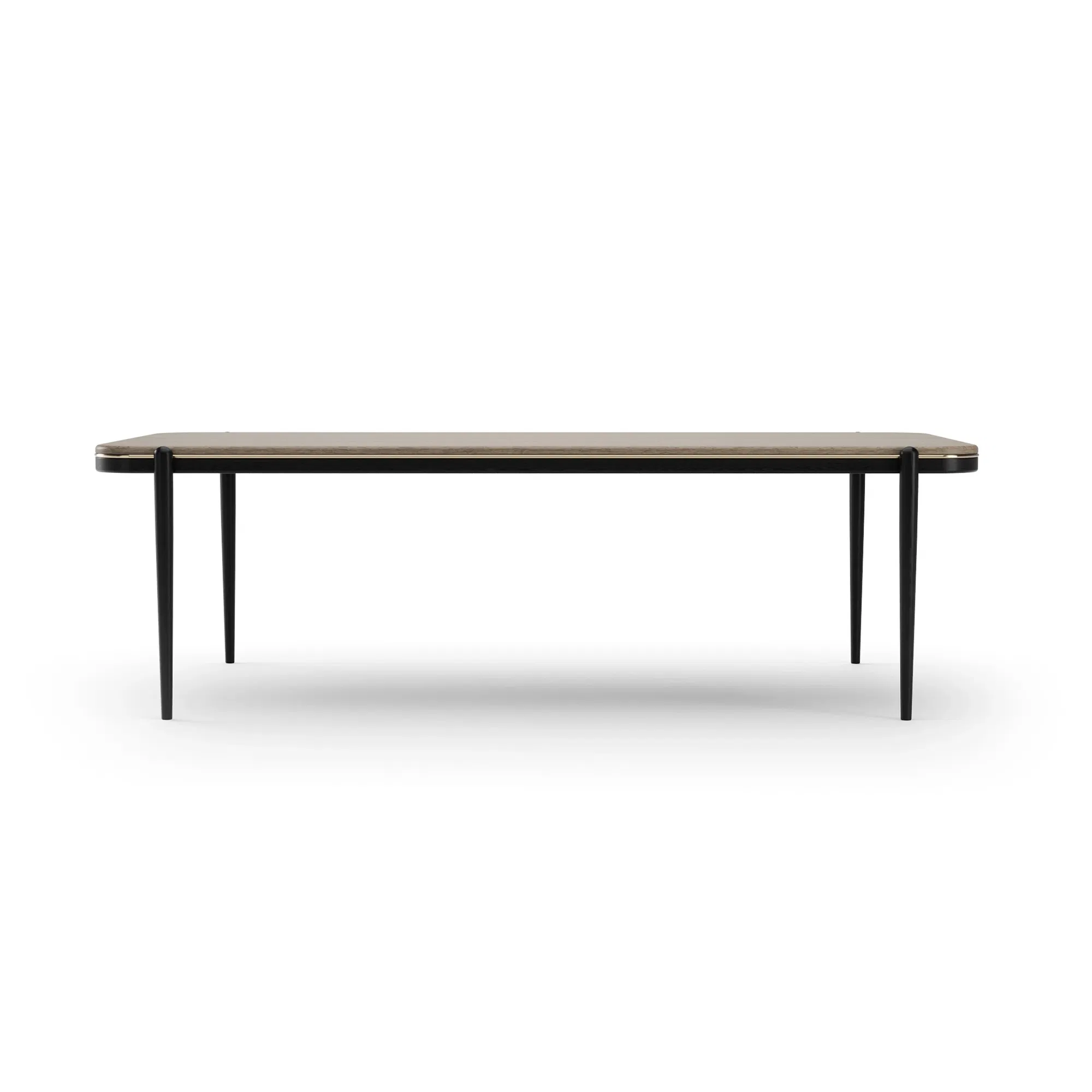 Madera Chocolate Koto Dining Table with Brushed Gold