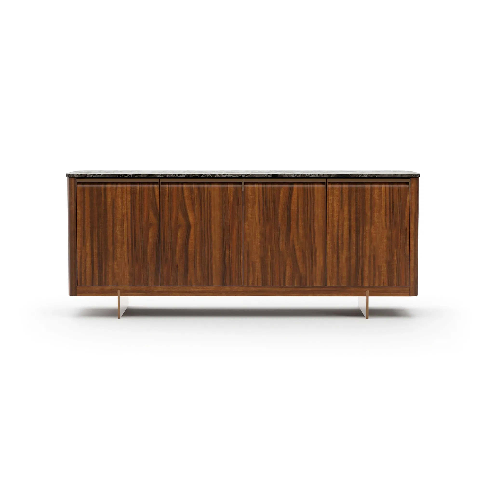 Altura Smoked Walnut Sideboard with Dark Emperador Stone
