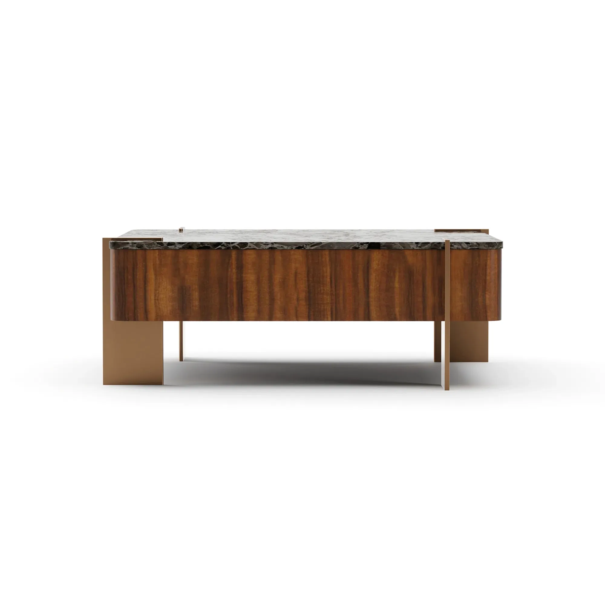 Altura Honed Dark Emperador Stone Cocktail Table