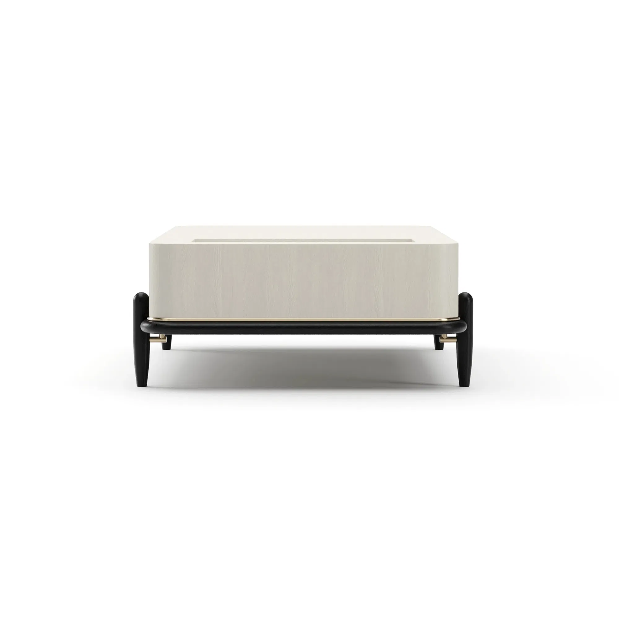 Madera Leg Cocktail Table with Brushed Gold Frame