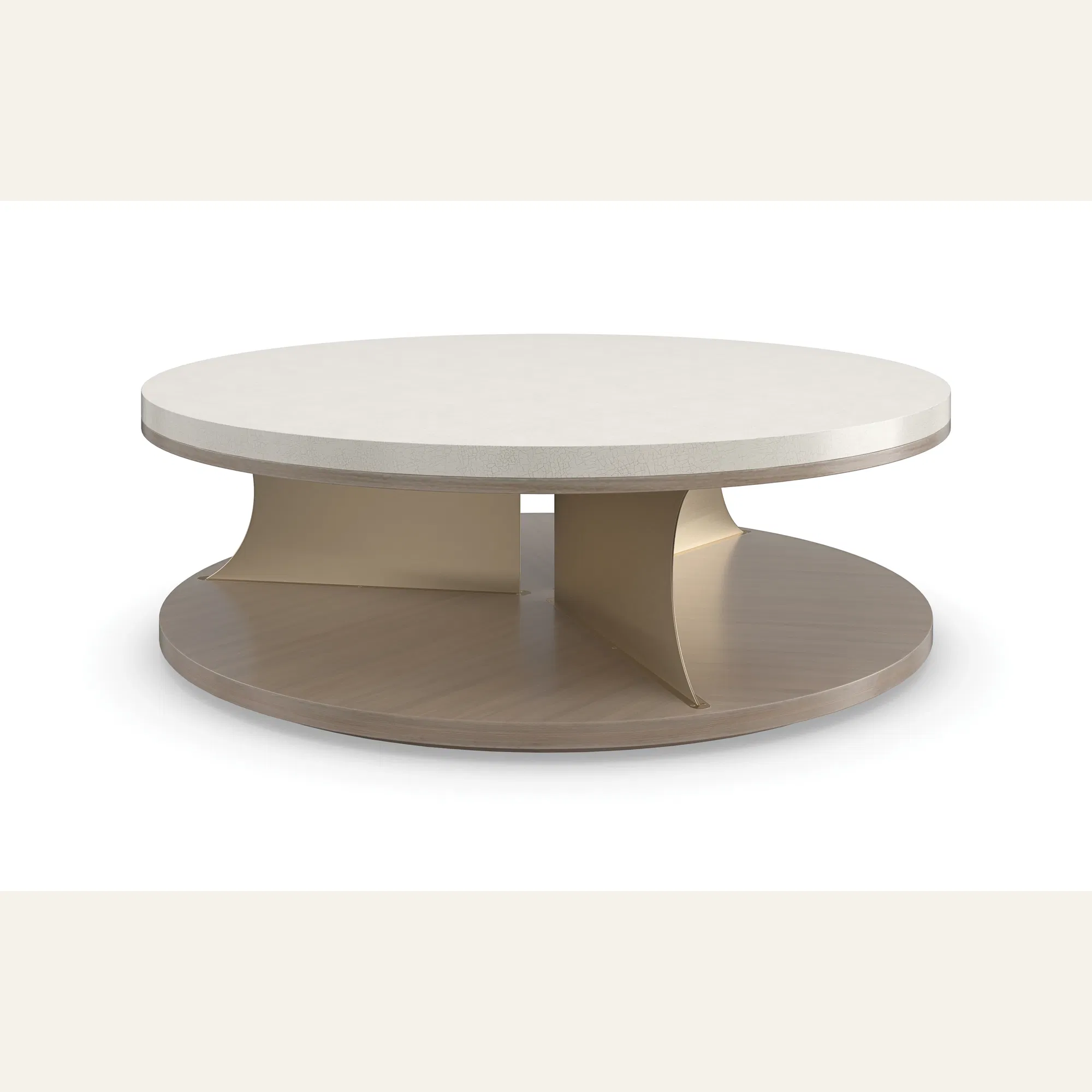Braces Ivory Craze Crackle Cocktail Table
