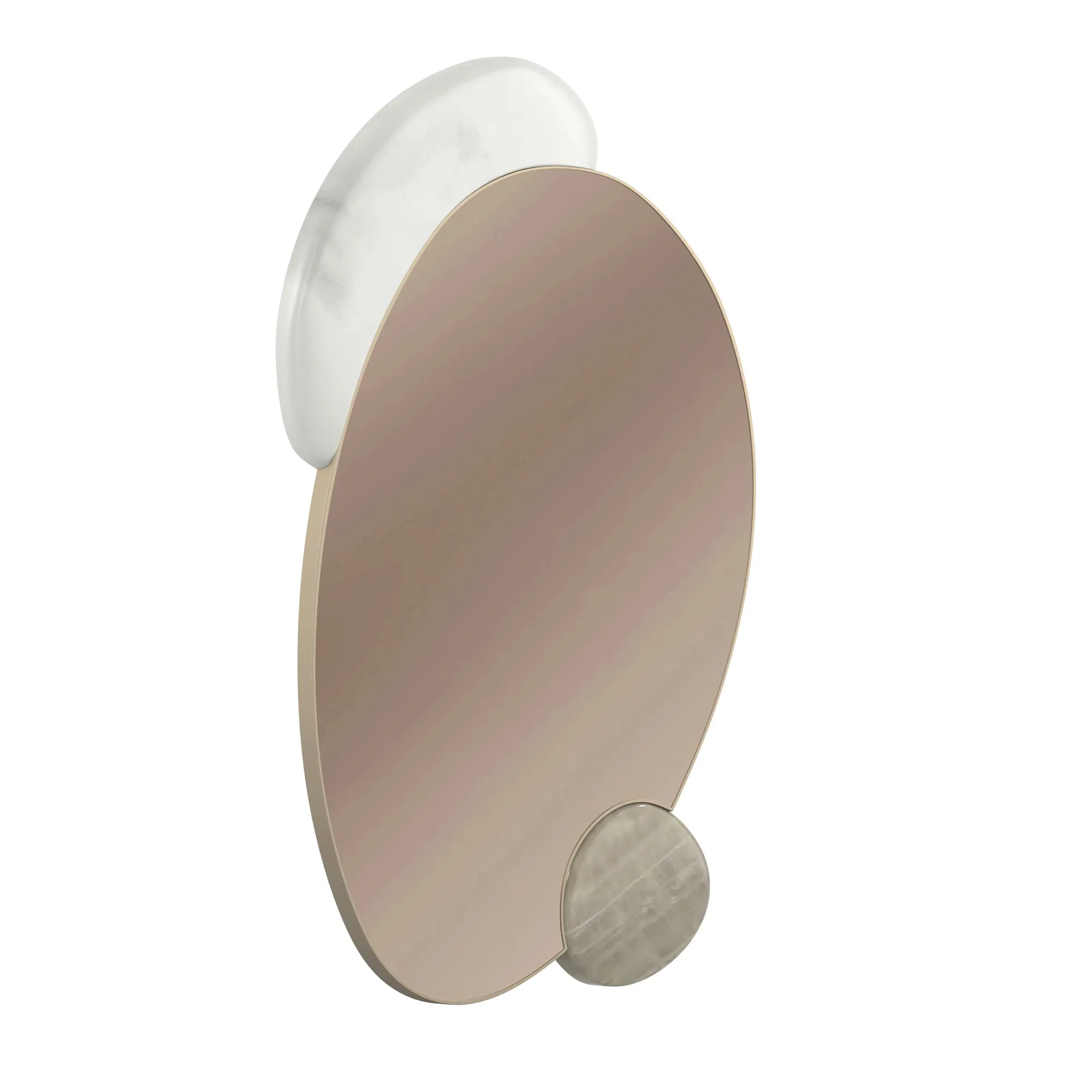 Echo Smoked Bronze Mirror with Champagne Gold Frame