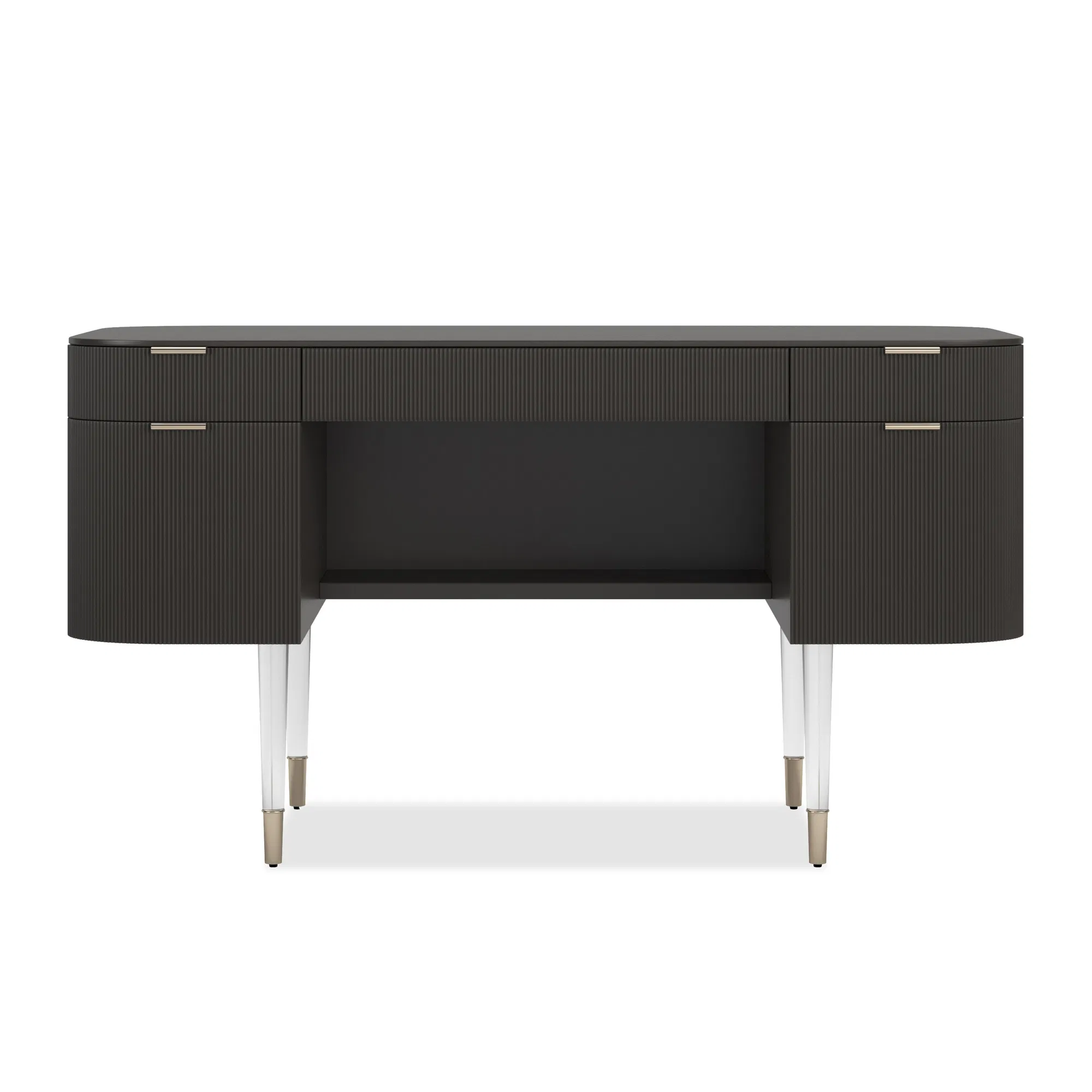 Lady Love Fluted Desk with Whisper of Gold
