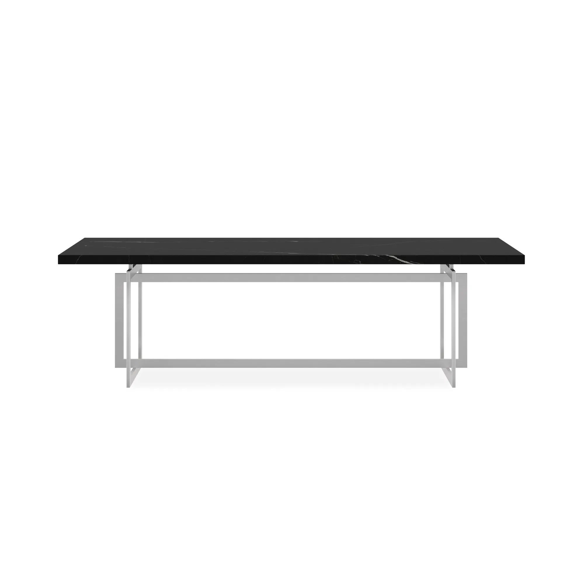 Wish You Were Here Stone Dining Table — Chrome