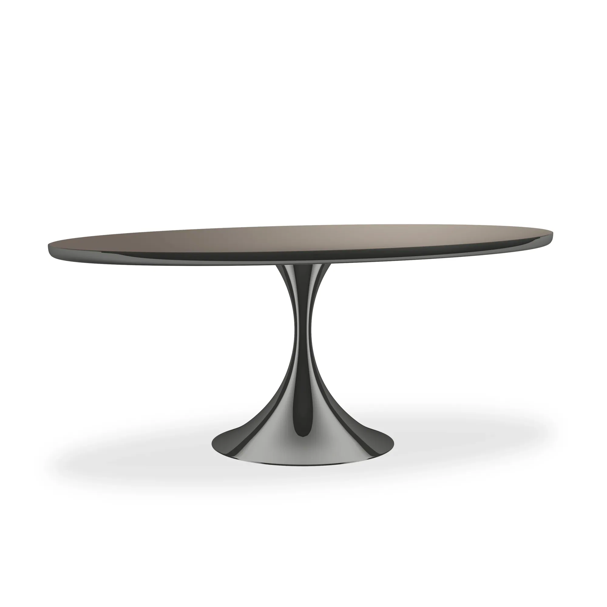 Semper Oval Bronze Mirror Dining Table