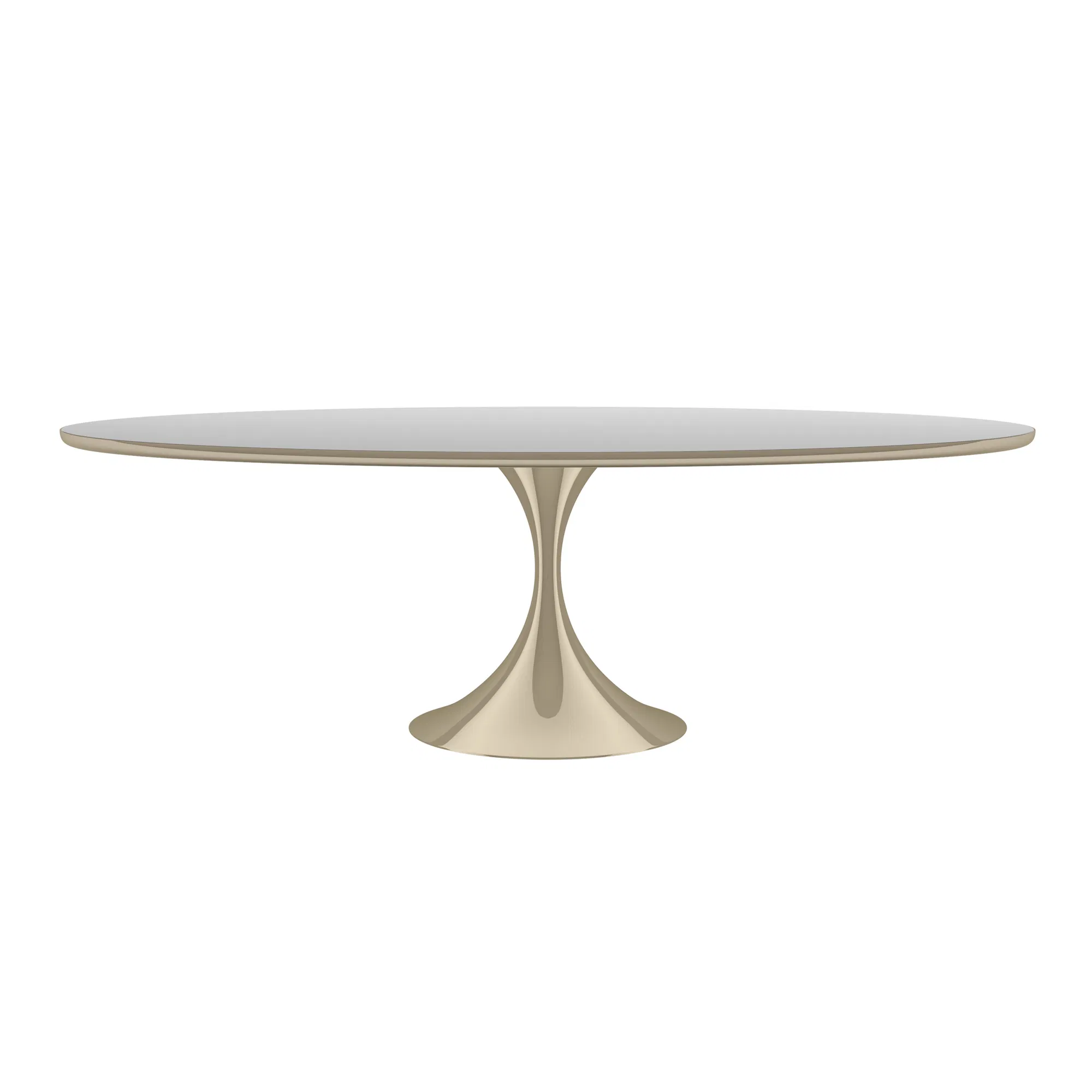 Semper Sculptural Oval Mirror Dining Table