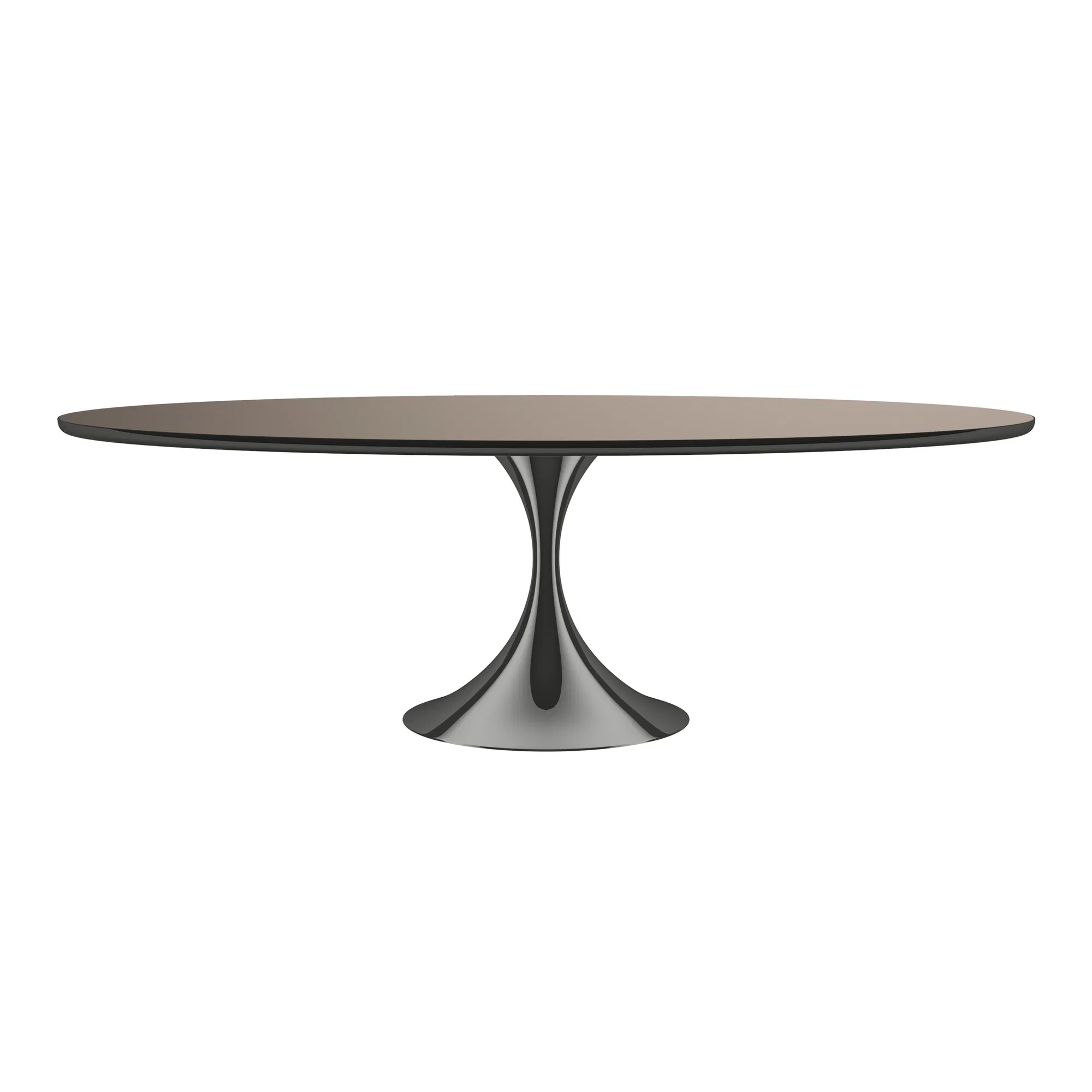 Semper Oval Bronze Mirror Dining Table
