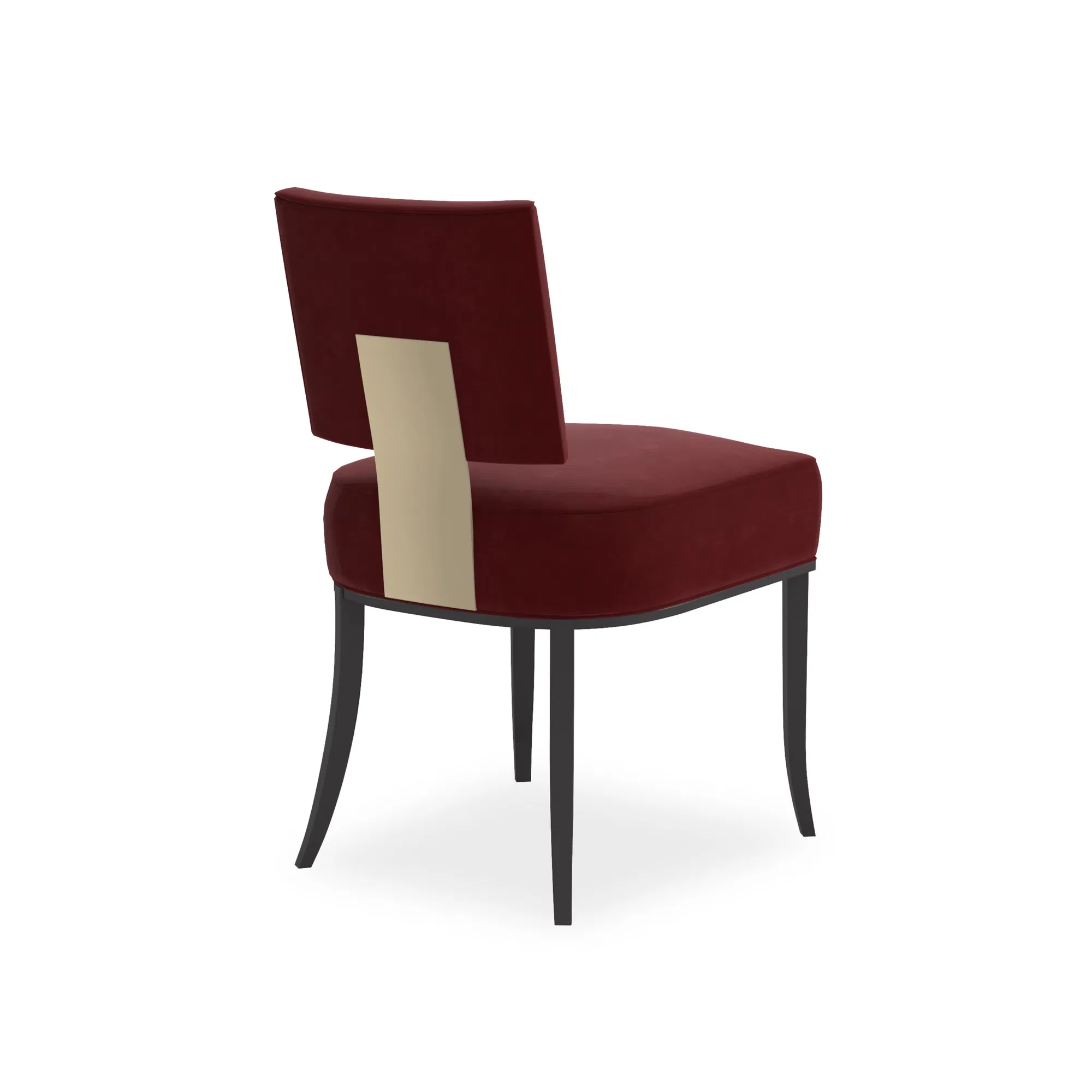 Reserved Seating Whisper of Gold Red Velvet Chair