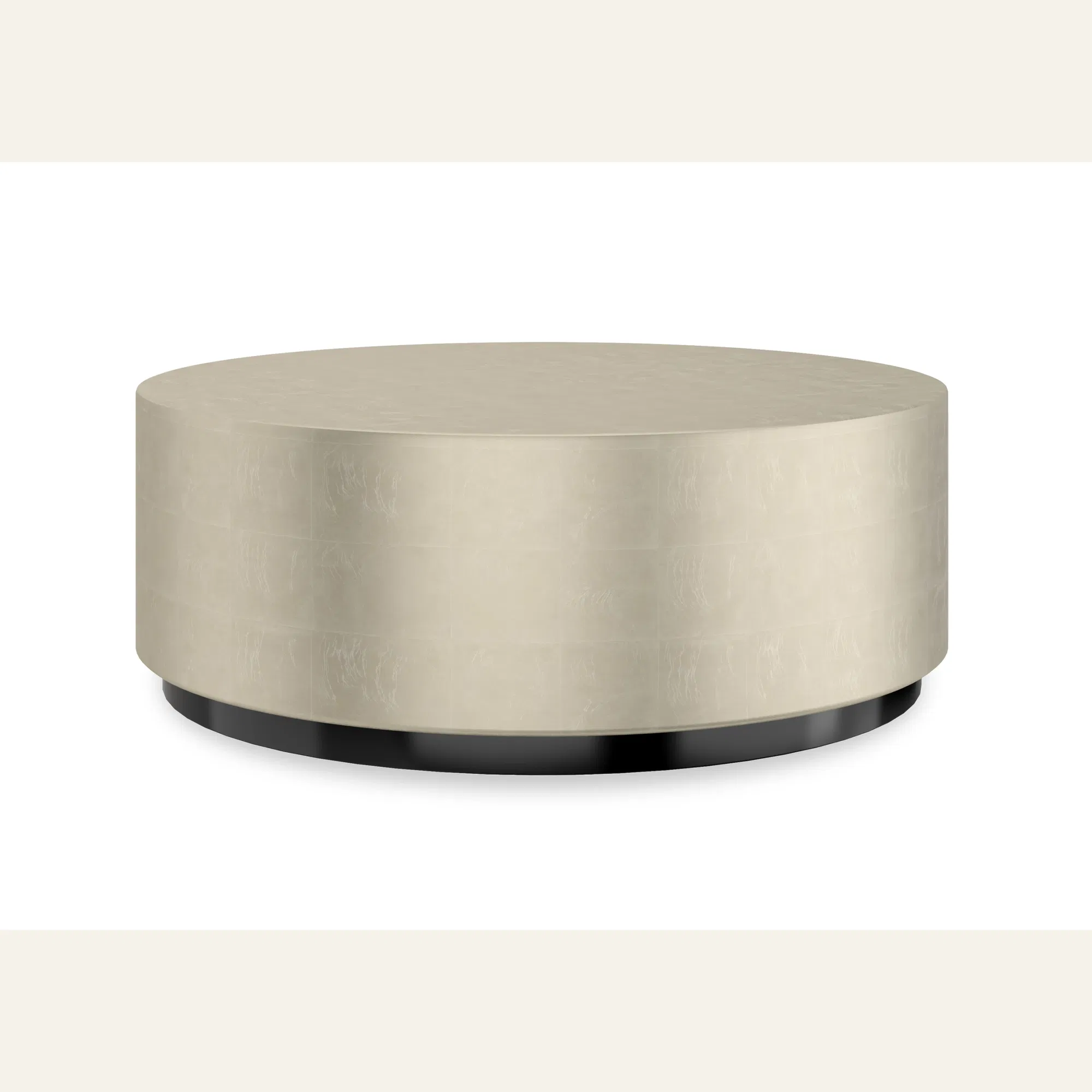 Cocktail Couture Round Table in Taupe Silver Leaf