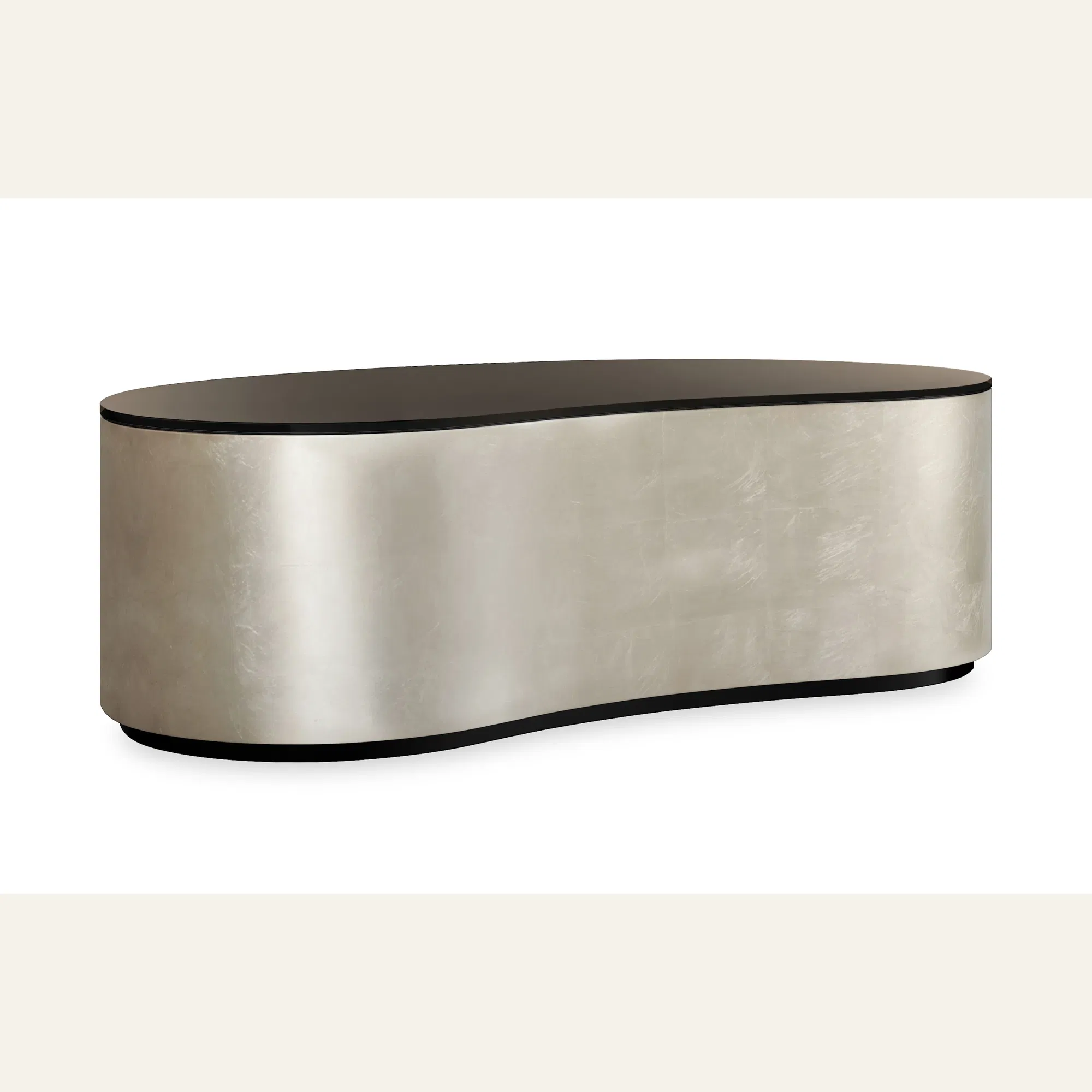 Adele Charcoal Leaf Kidney Cocktail Table