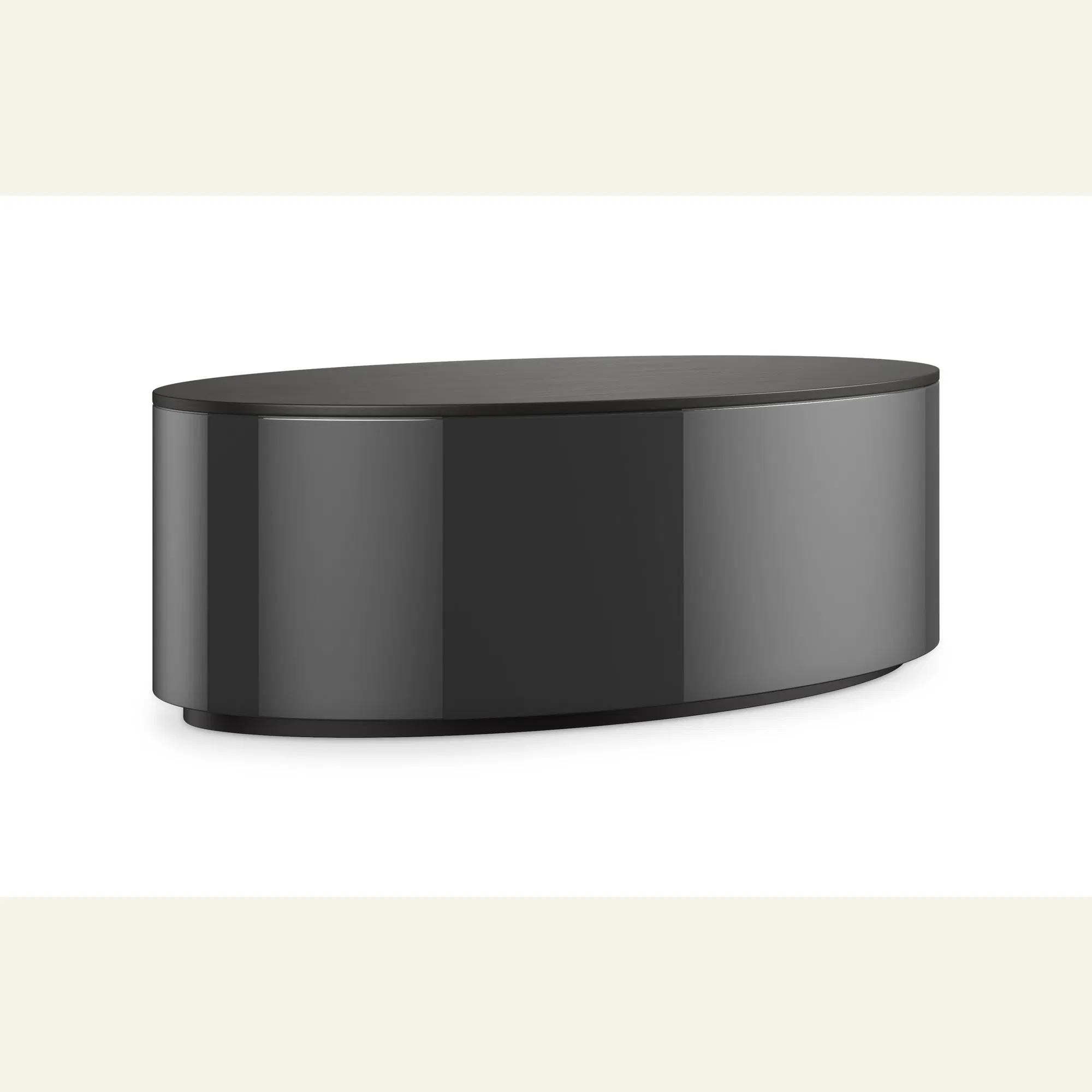 Adele Oval Cocktail Table in Brushed Deep Bronze