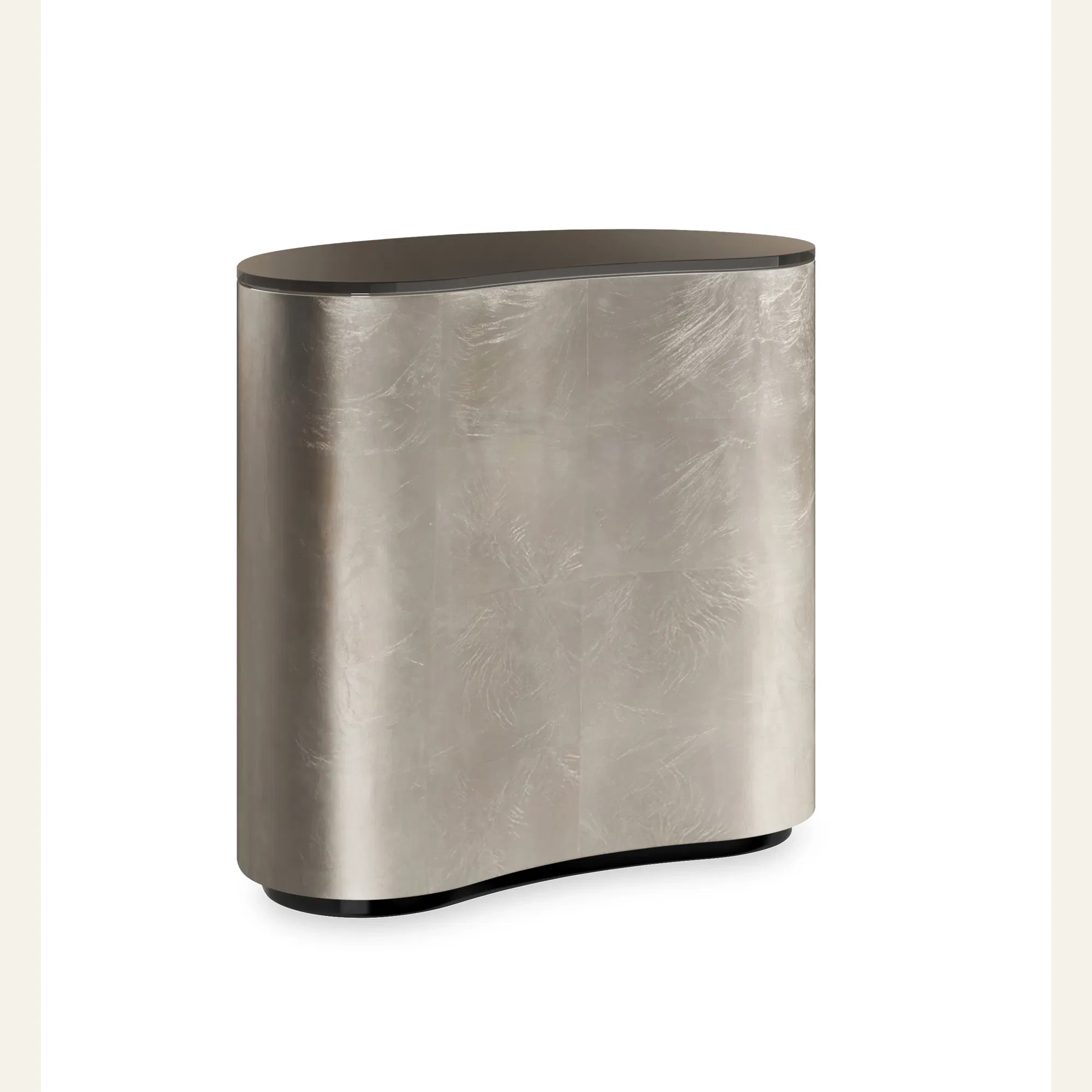 Amalie Brushed Bronze Kidney Side Table