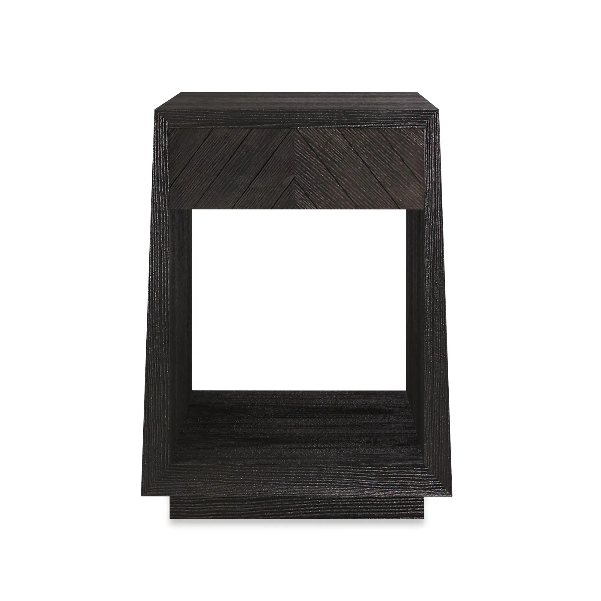 Bridges Sculptural Black Stained Ash End Table