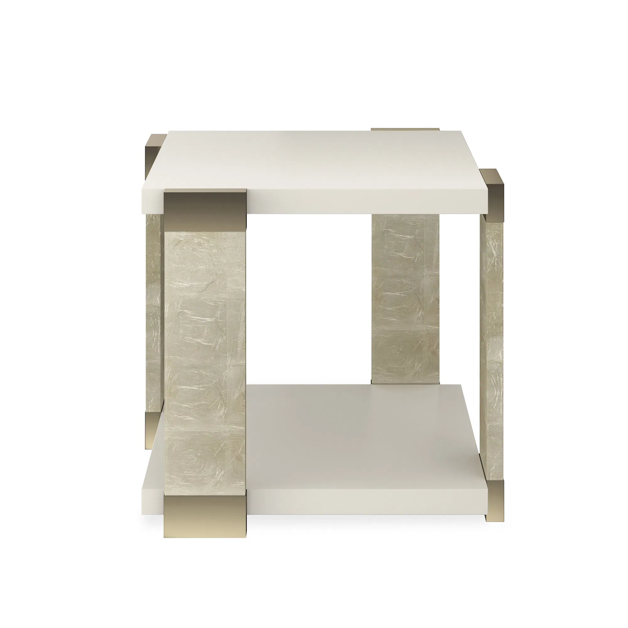 I'll Take The Corner Floating End Table With Whisper Of Gold