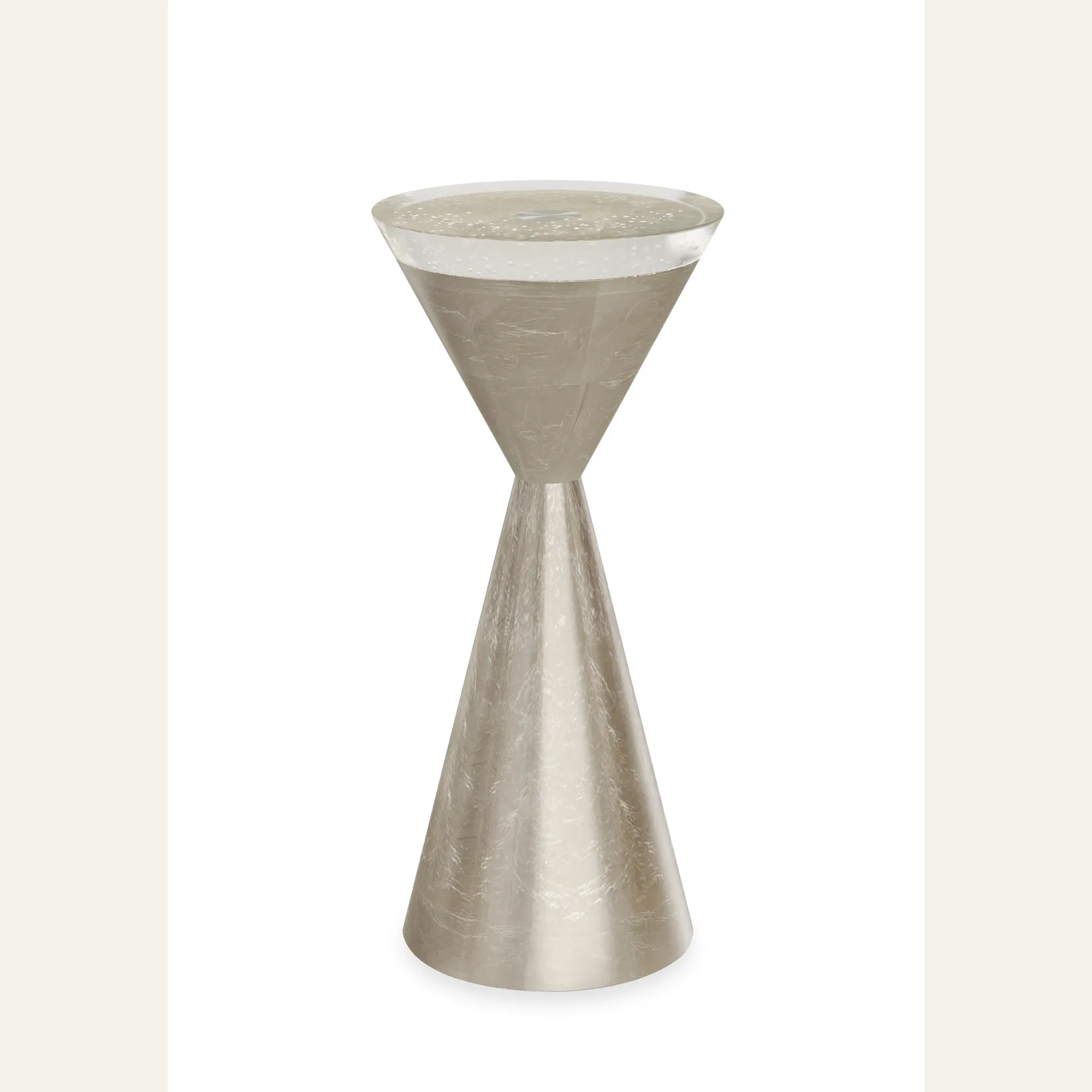 Spy Glass Beveled Bubble Artisan End Table