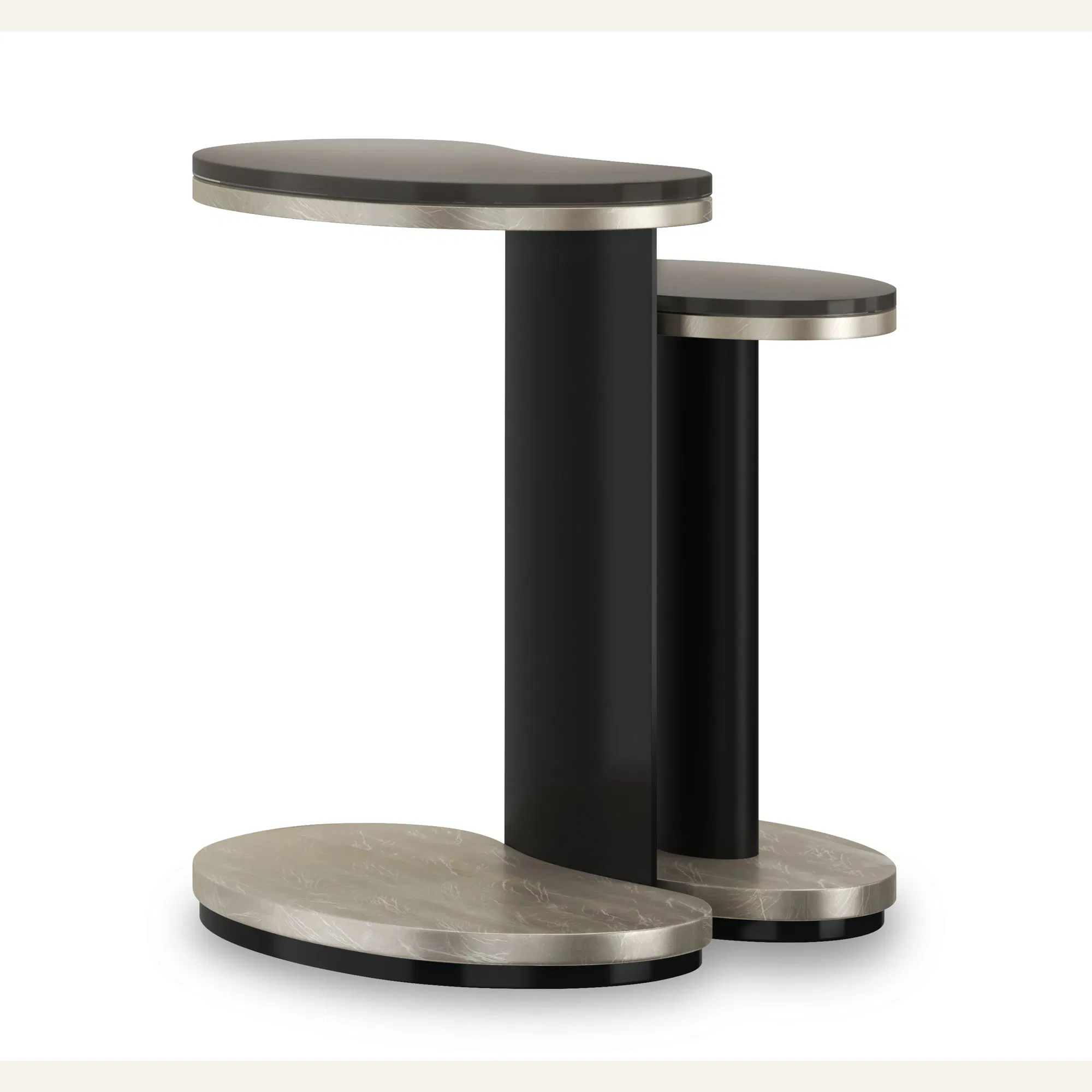 Fritza Smoked Bronze Glass Bunching Tables