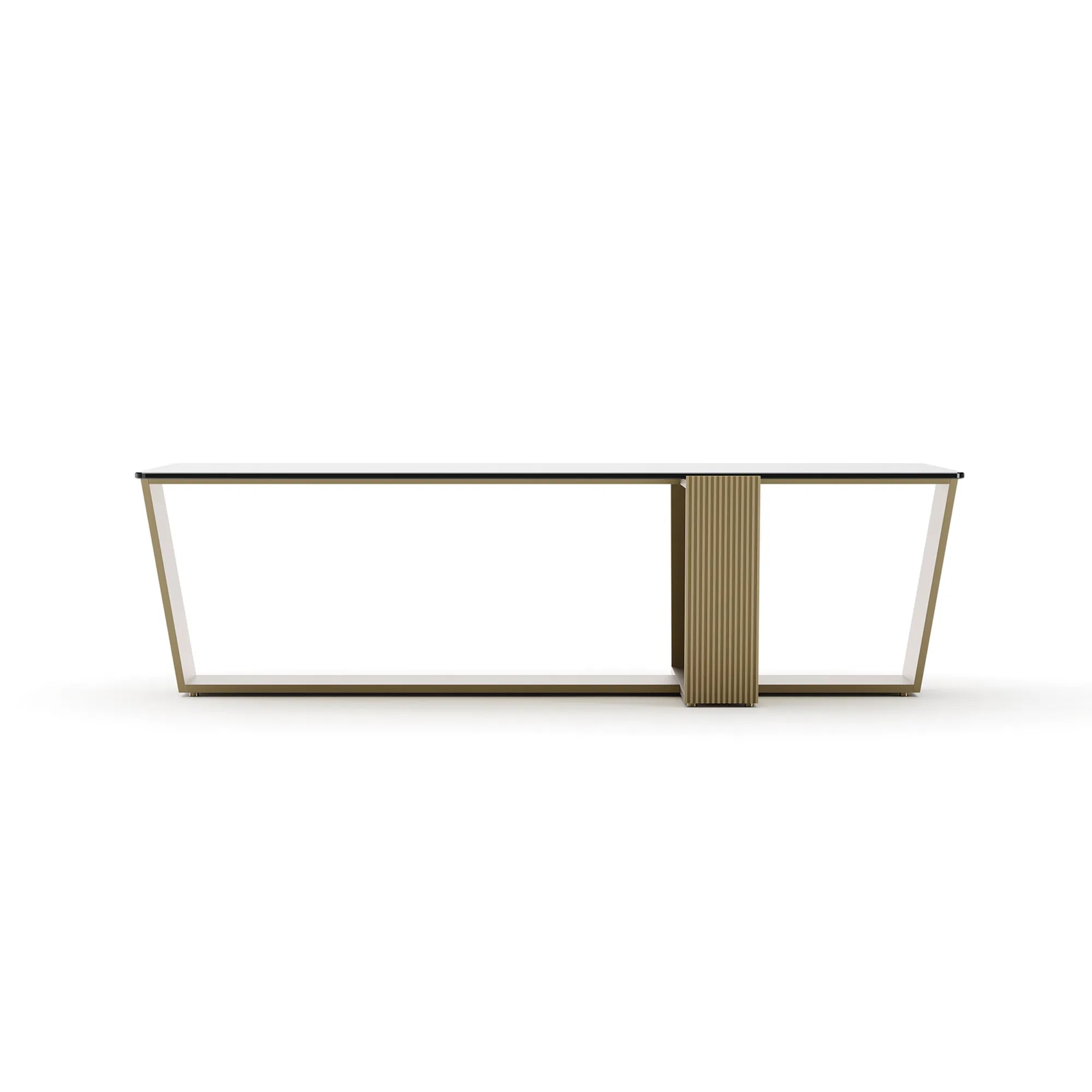 Counter Balance Smoked Bronze Glass Cocktail Table