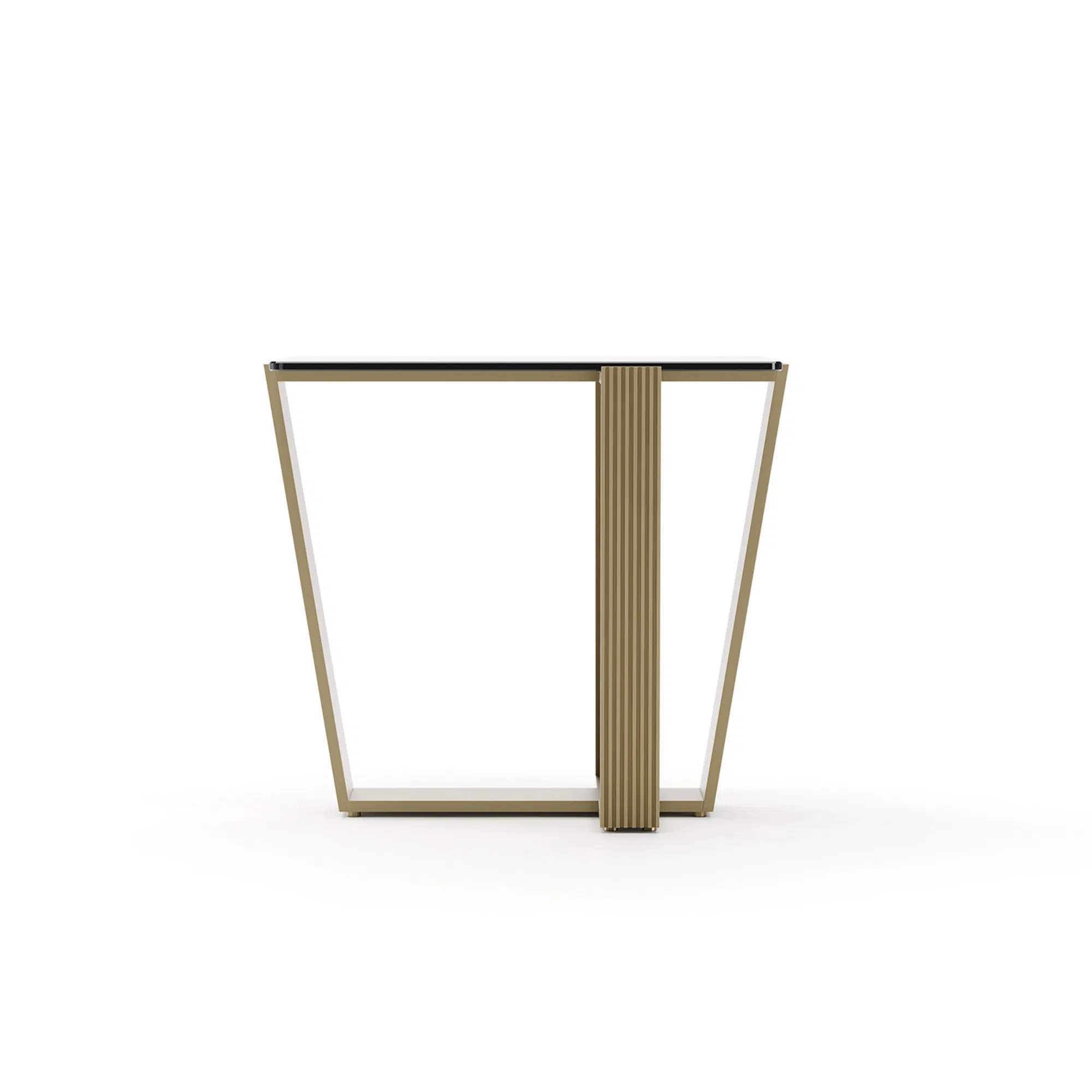 Counter Balance Smoked Bronze Glass Side Table
