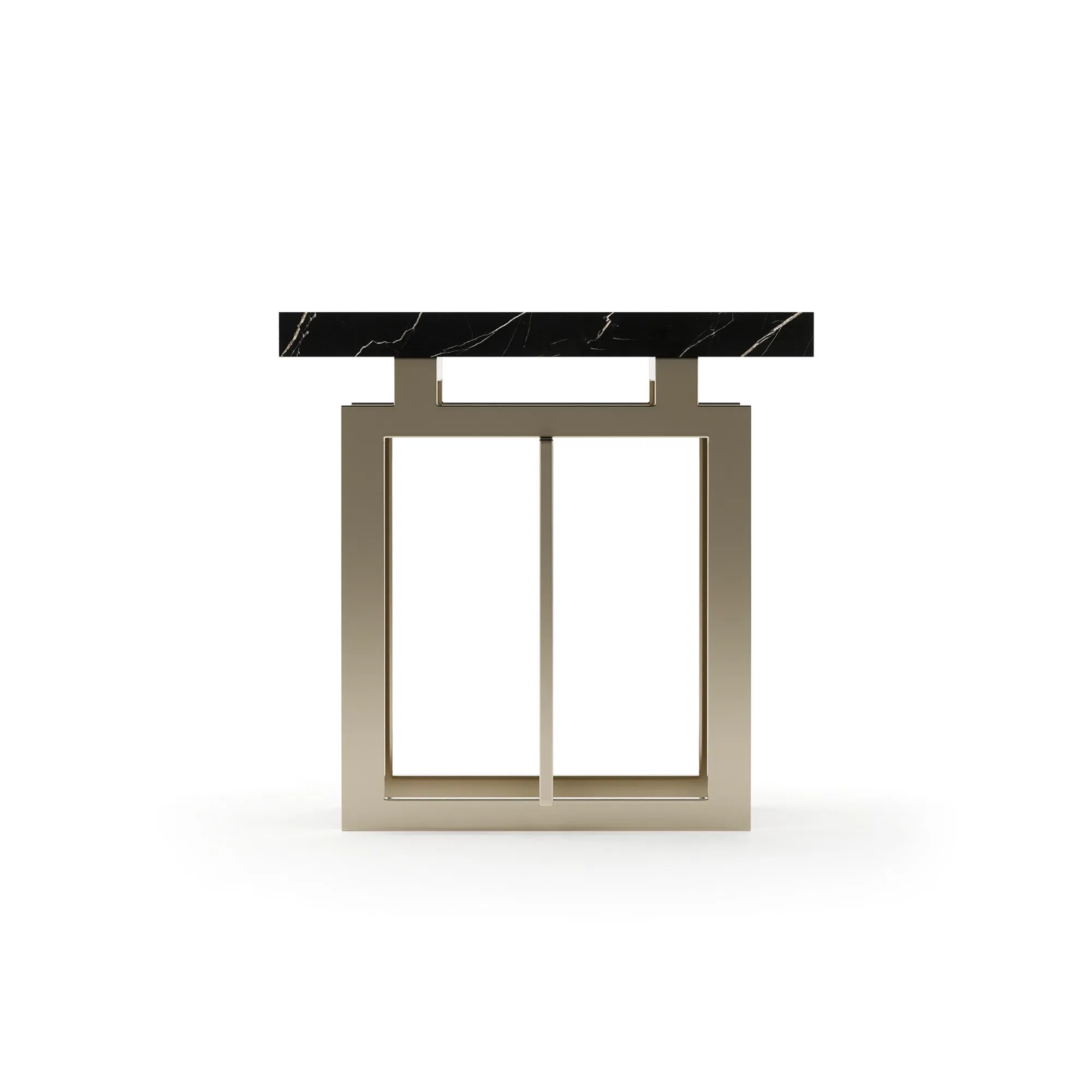 Wish You Were Here Black Marble Side Table