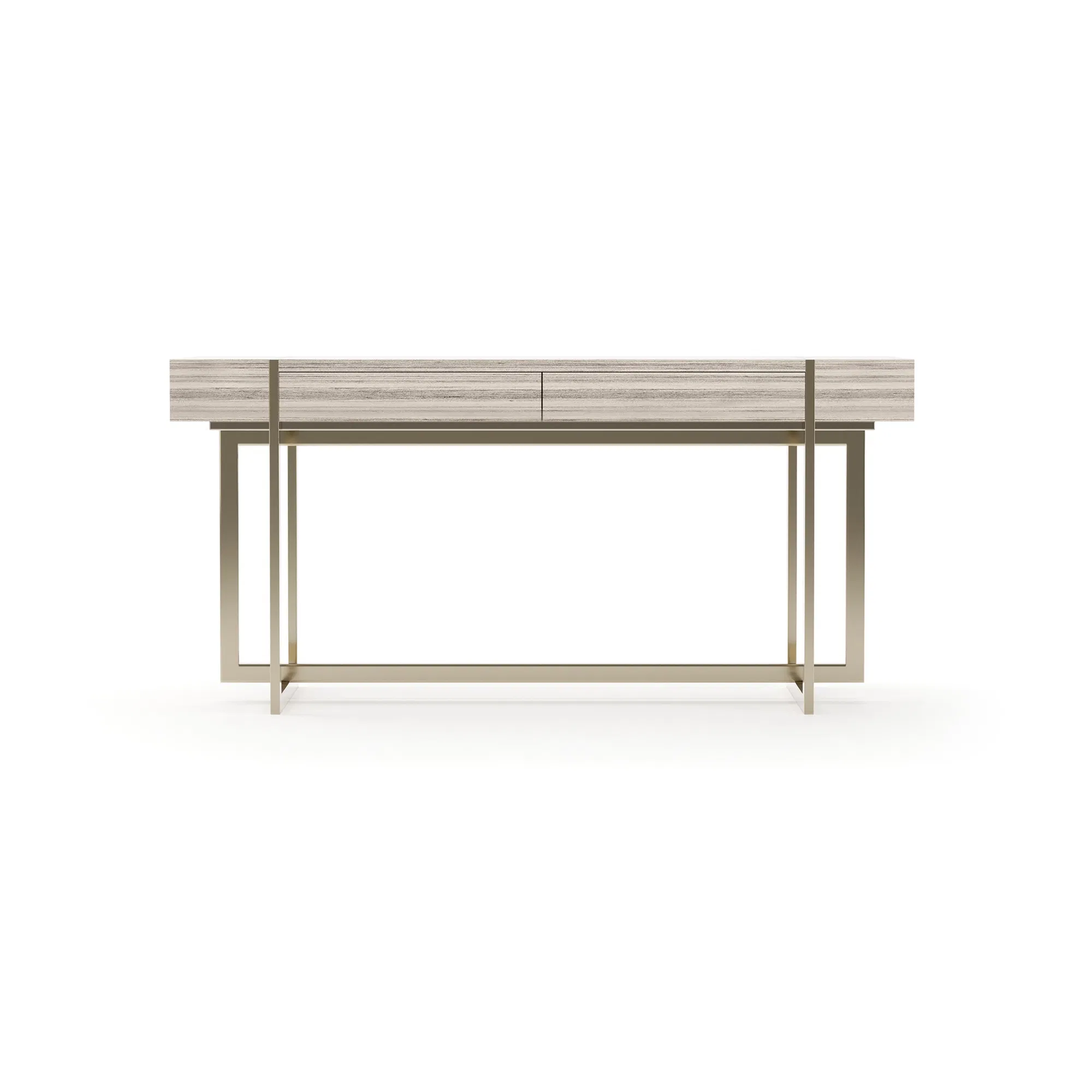 Wish You Were Here Sandstone Console with Whisper Gold Base