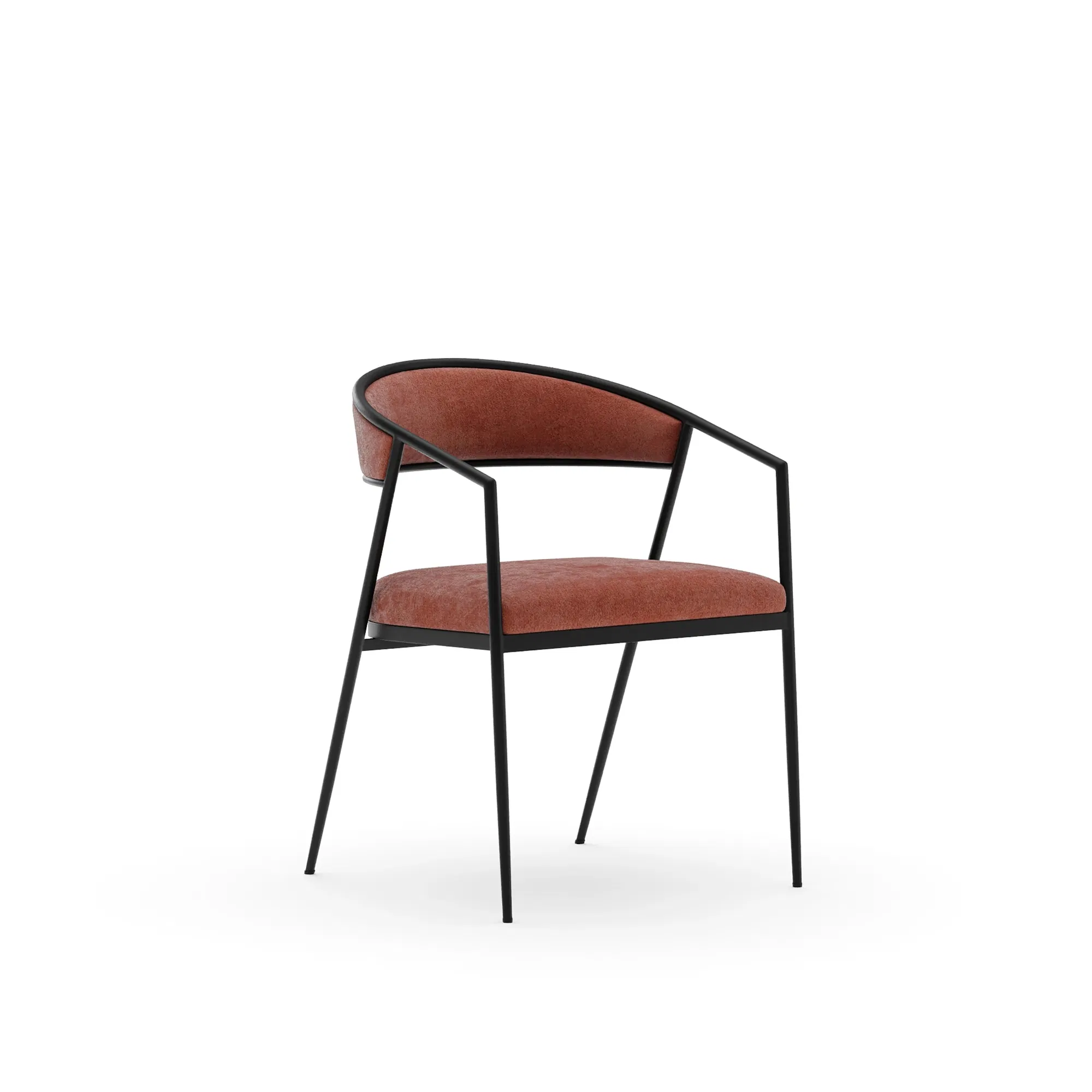 Dario Rouge Vintage Velvet Arm Chair