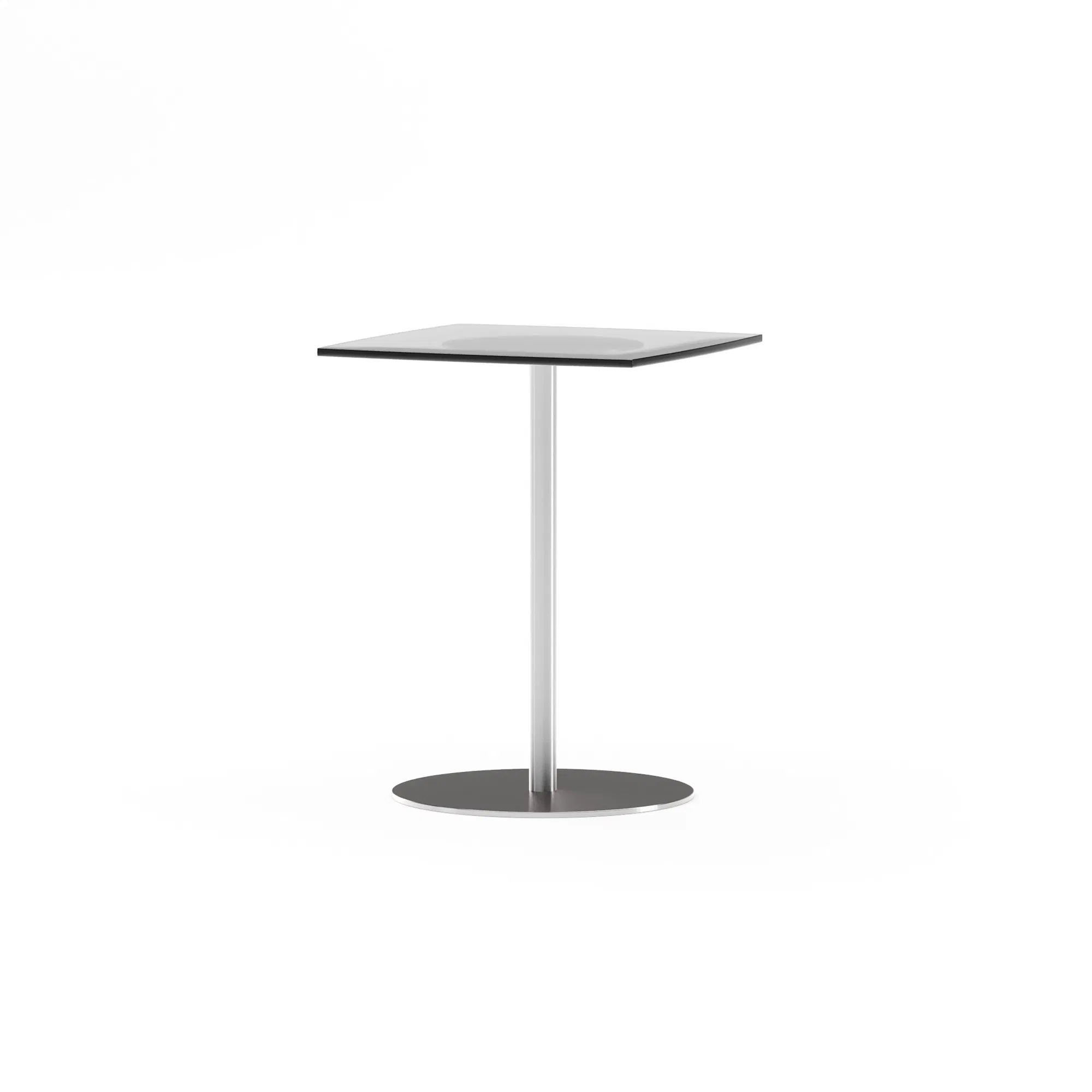 Resurface Smoke Glass Sculptural Pedestal Table