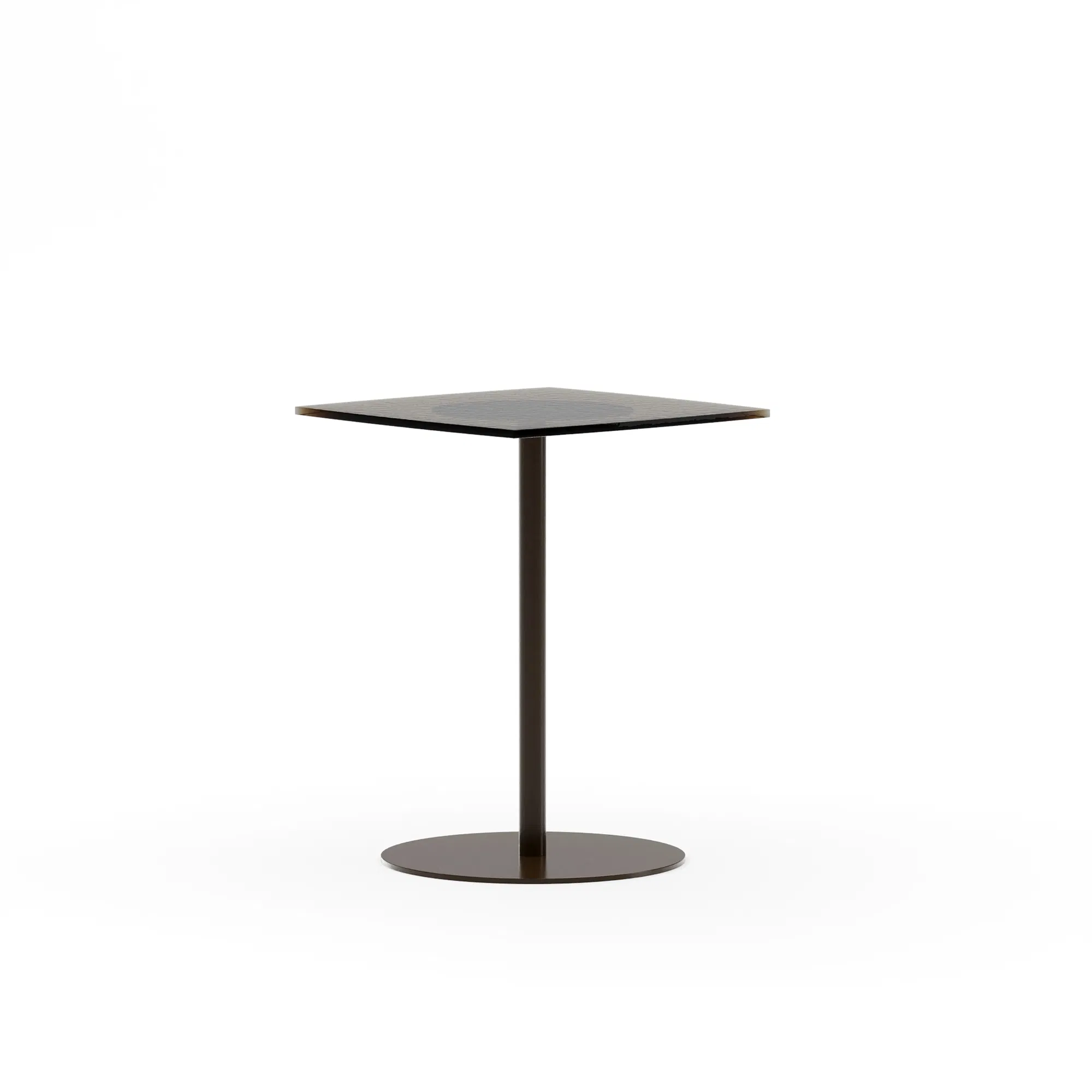 Resurface Bronze Glass Sculptural Pedestal Side Table