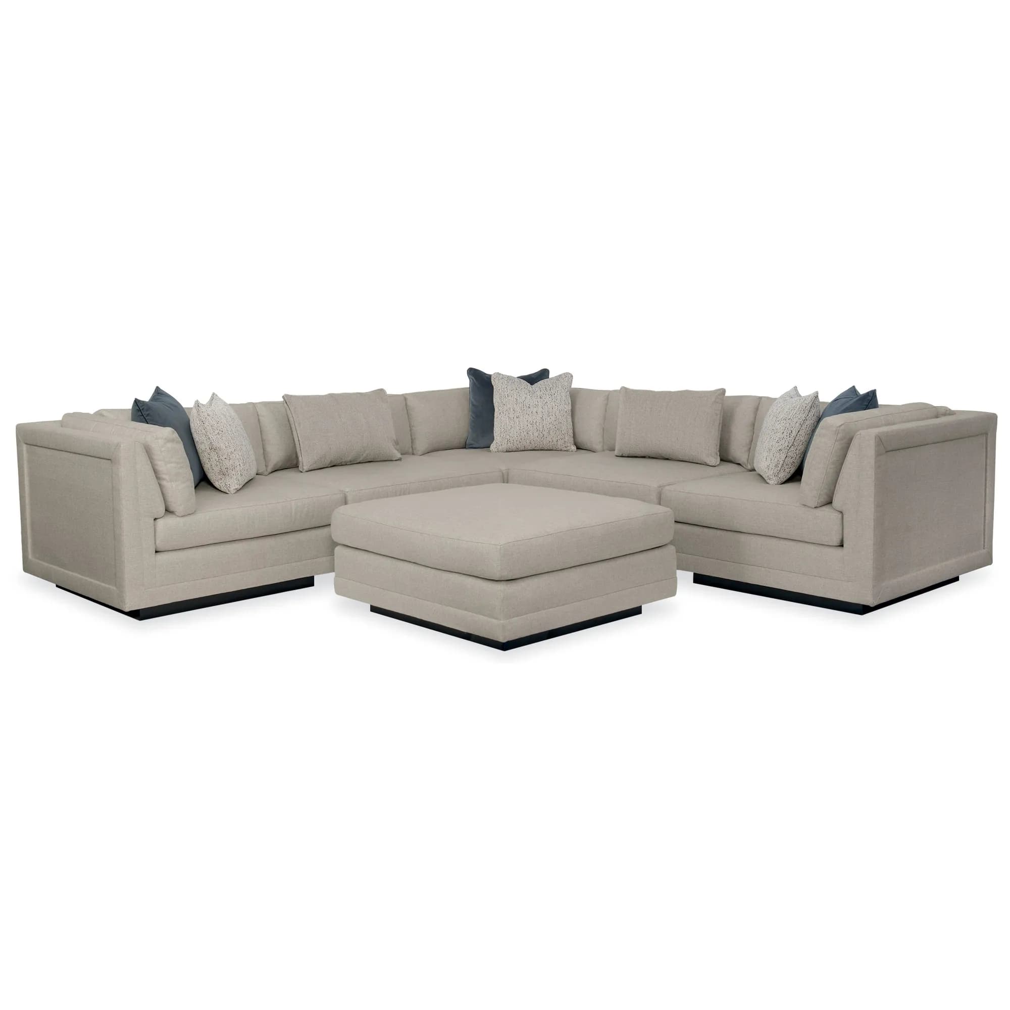 Fusion Modular Sectional in Textured Tweed
