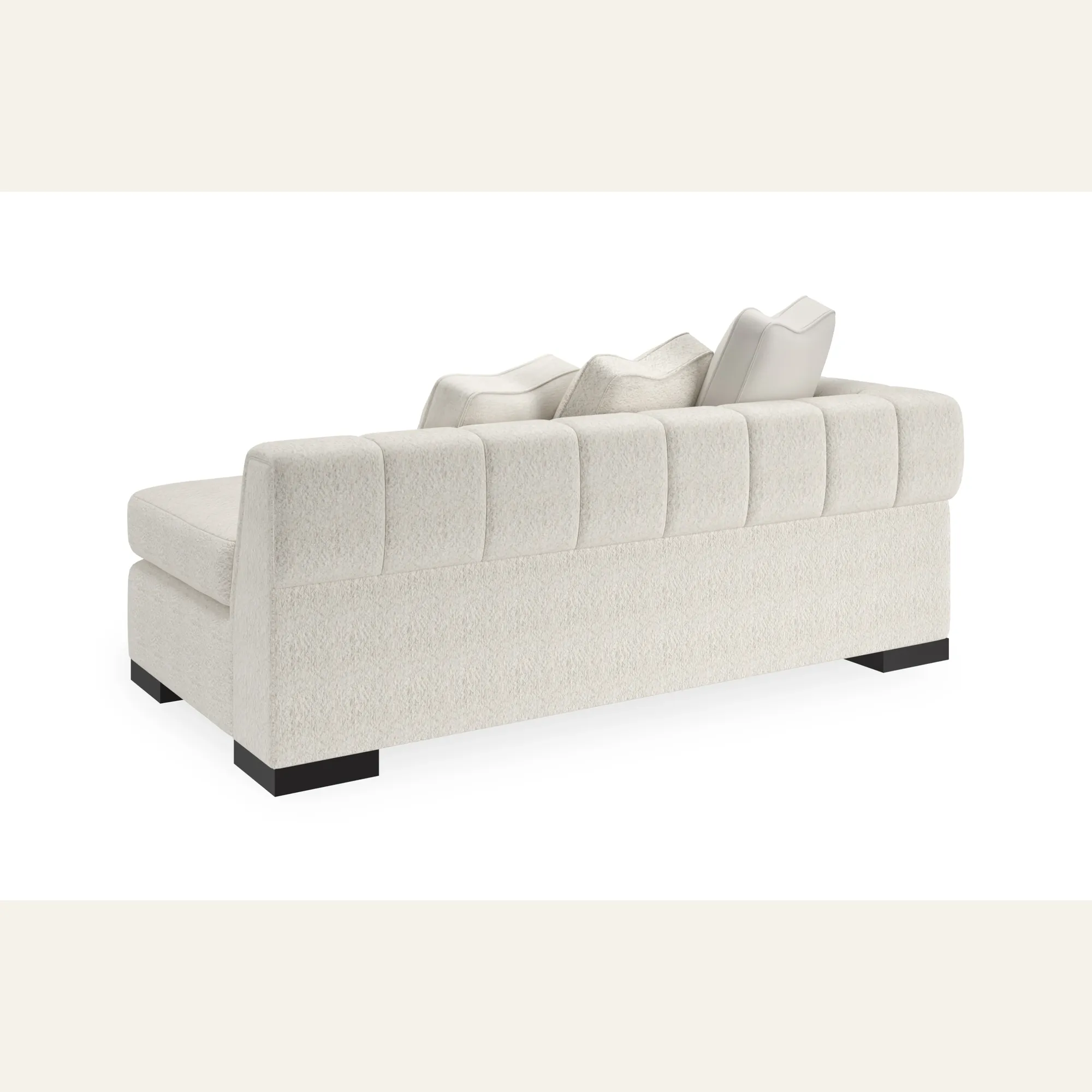 Edge Satin Ebony Channeled Loveseat