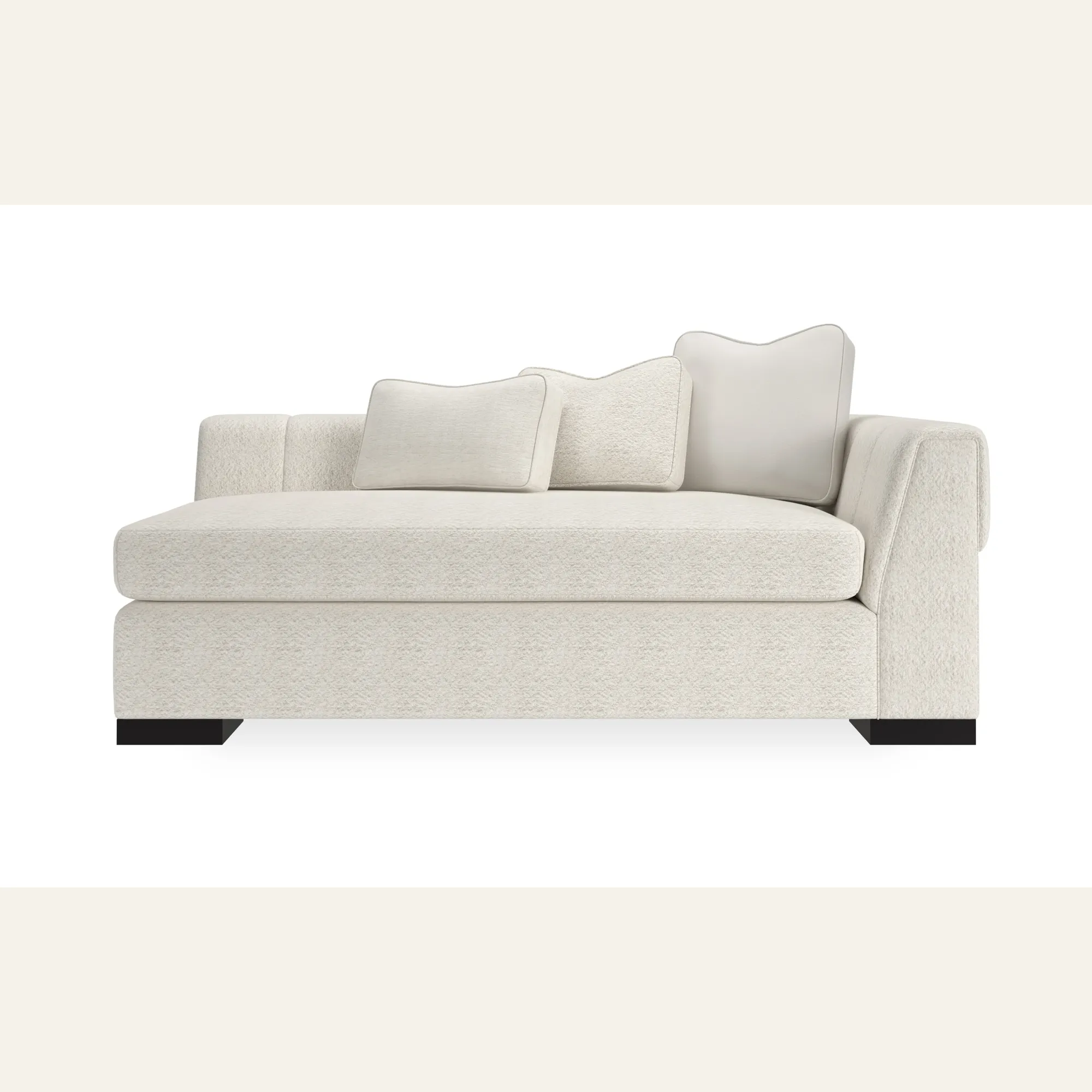 Edge Satin Ebony Channeled Modular Loveseat