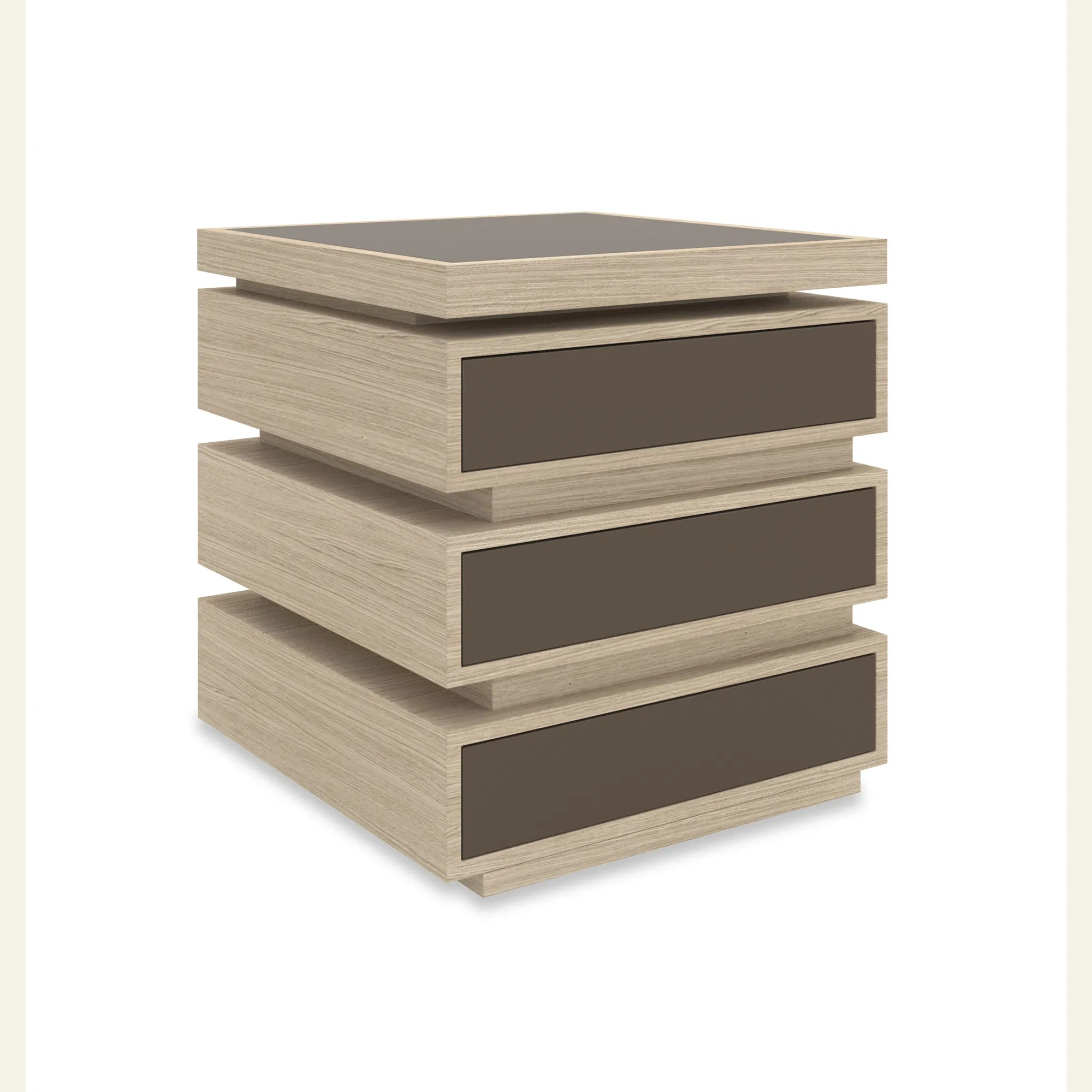 La Moda Petite Smoked Mirror End Table