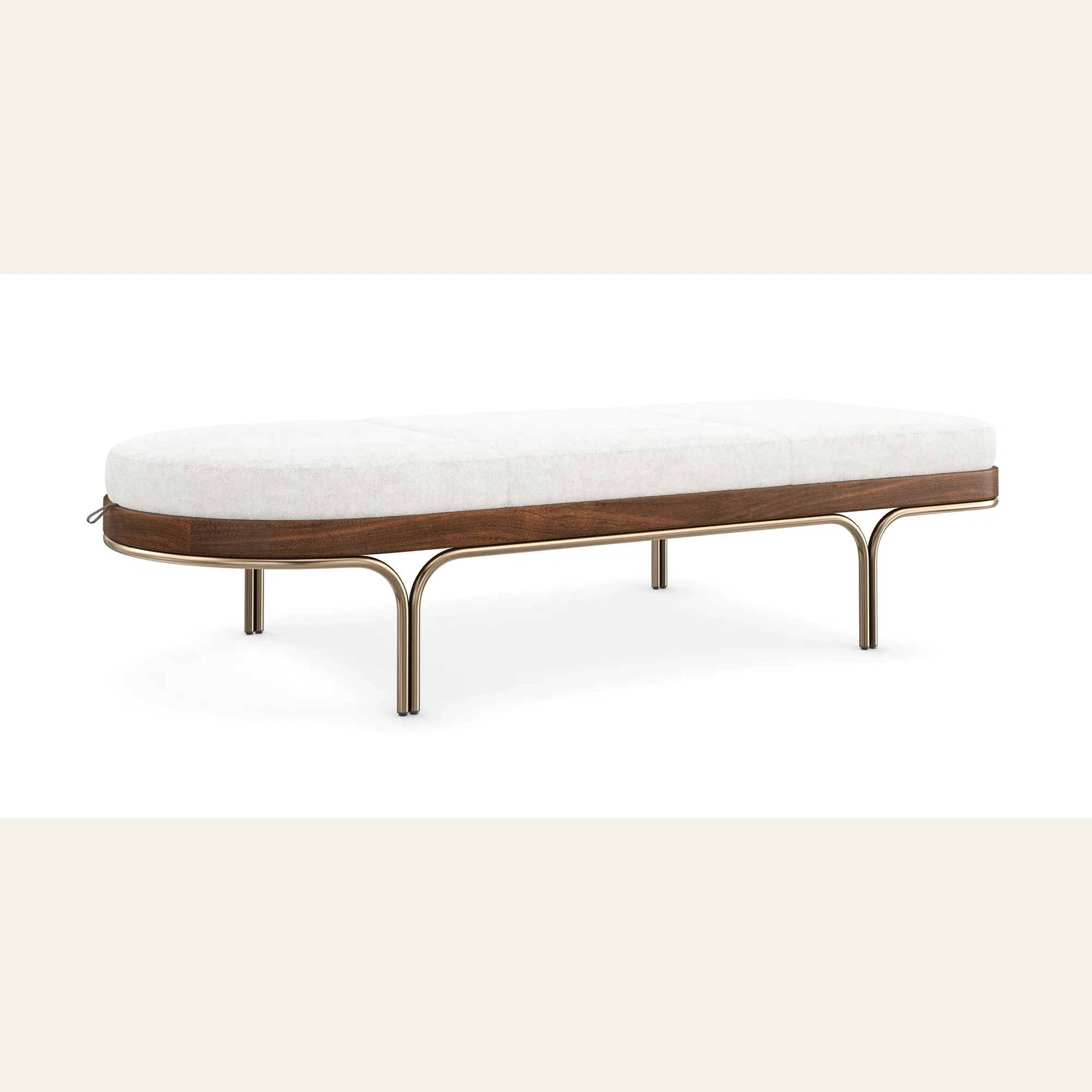Rhythm Pivoting Chaise in Walnut and Bronze