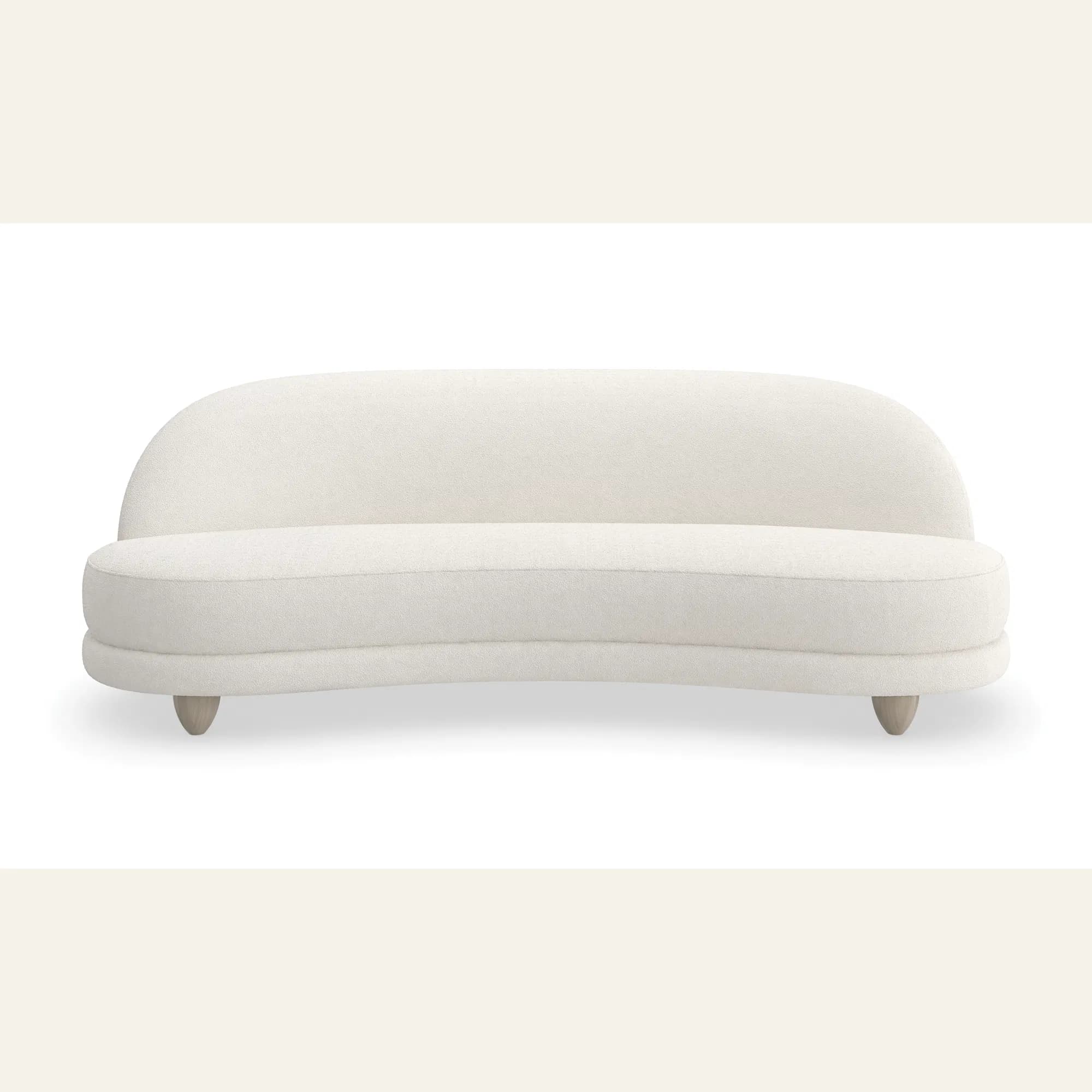 Tulum Serpentine Boucle Sofa in Sand