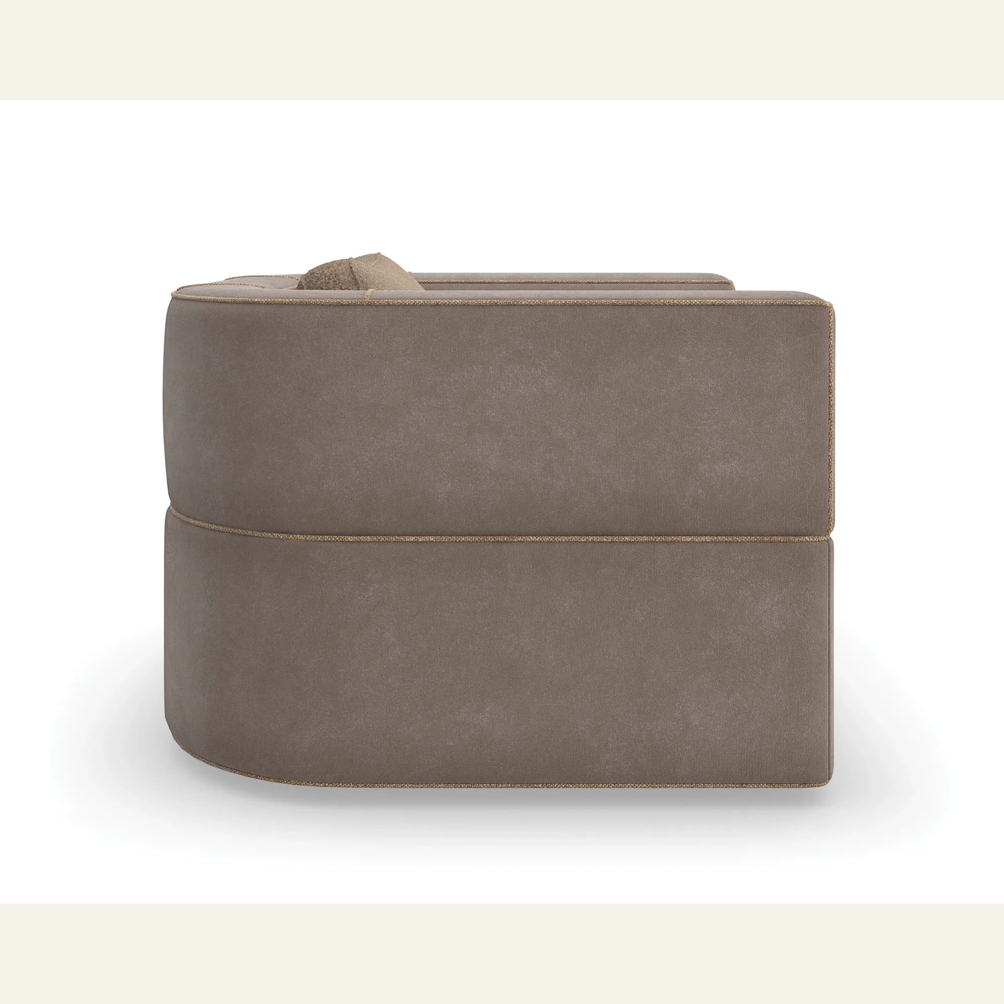 Marbella Warm Gray Faux Nubuck Chair