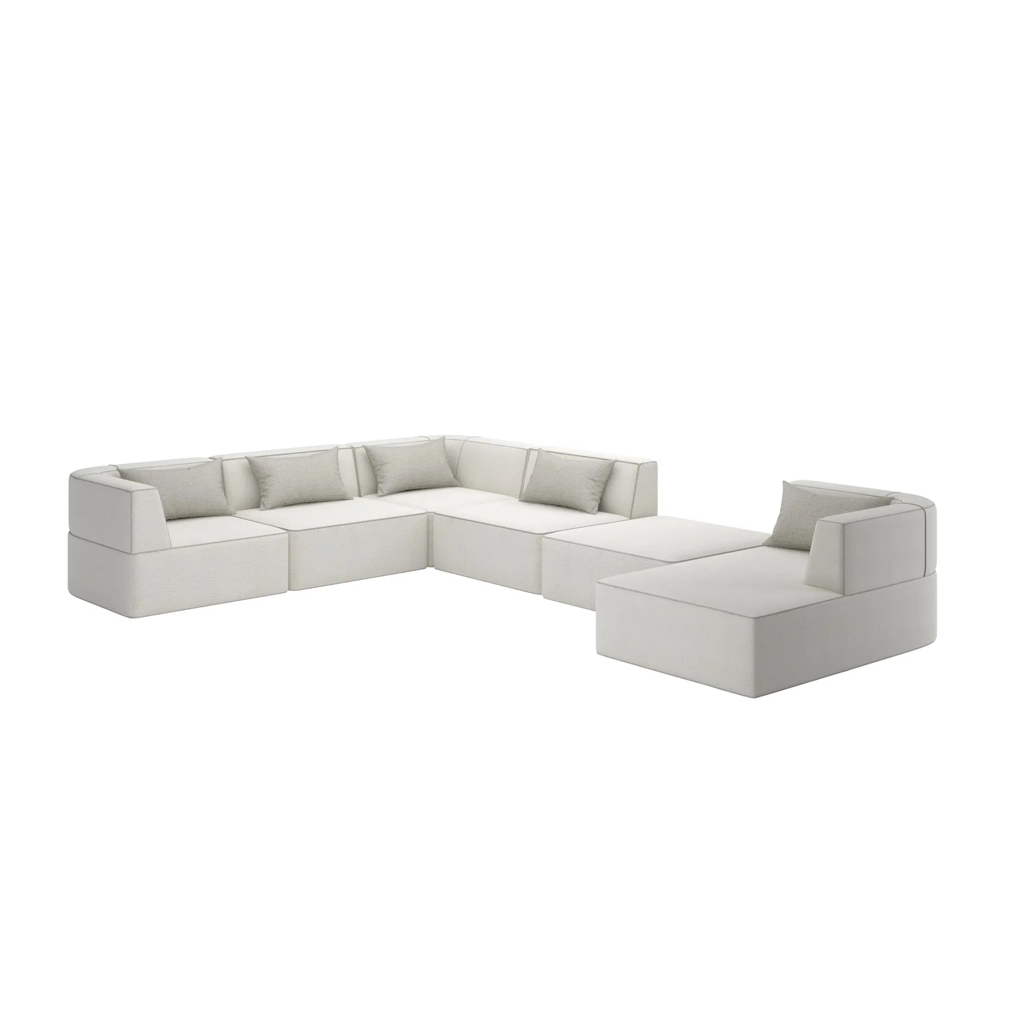 Marbella Ivory Bouclé Modular Sectional