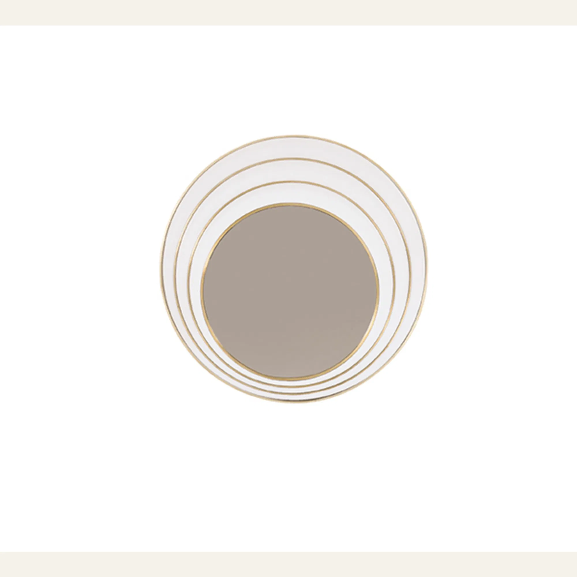 The Solar Asymmetrical Brass and Lacquer Mirror