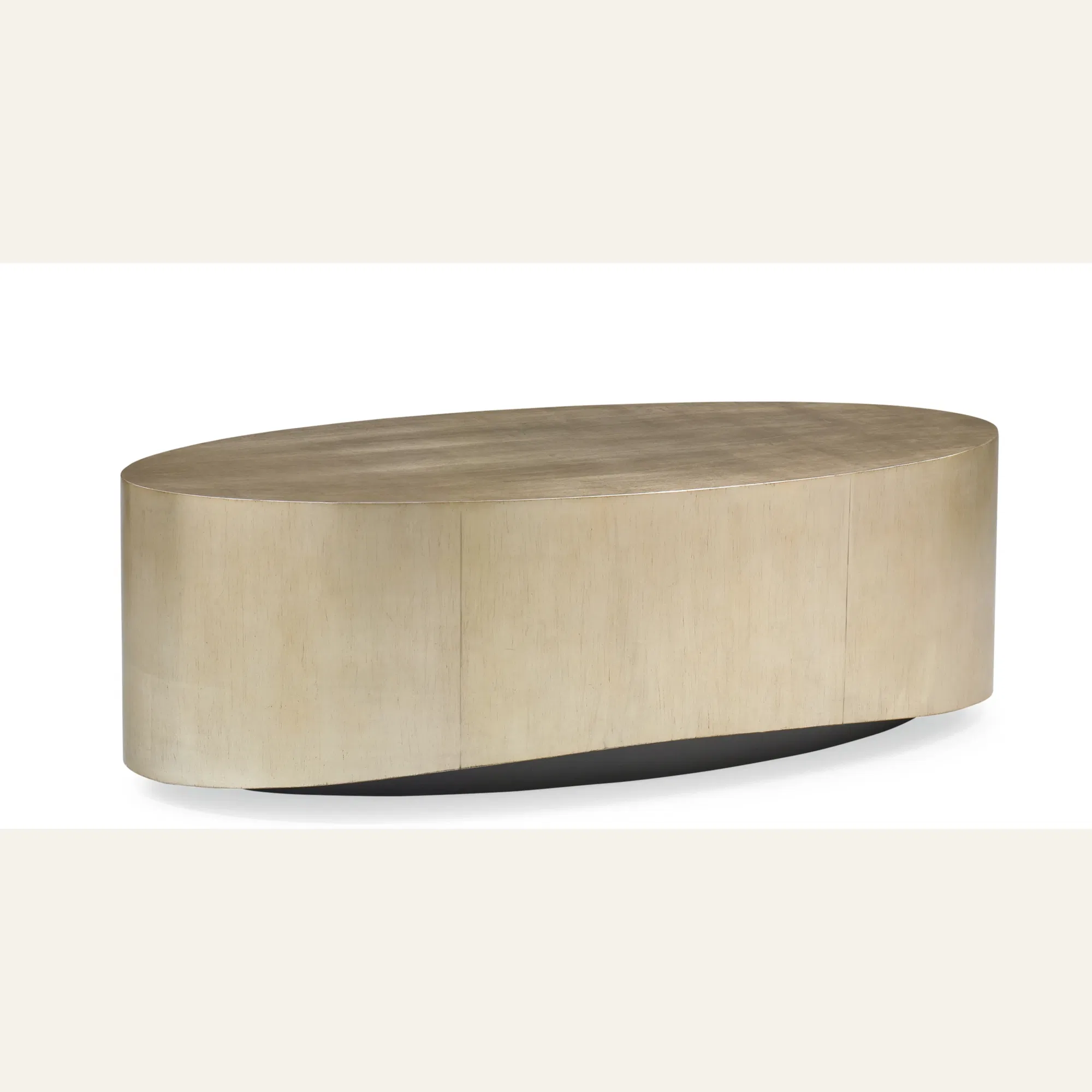 Come Oval Here Gilded Glass Cocktail Table