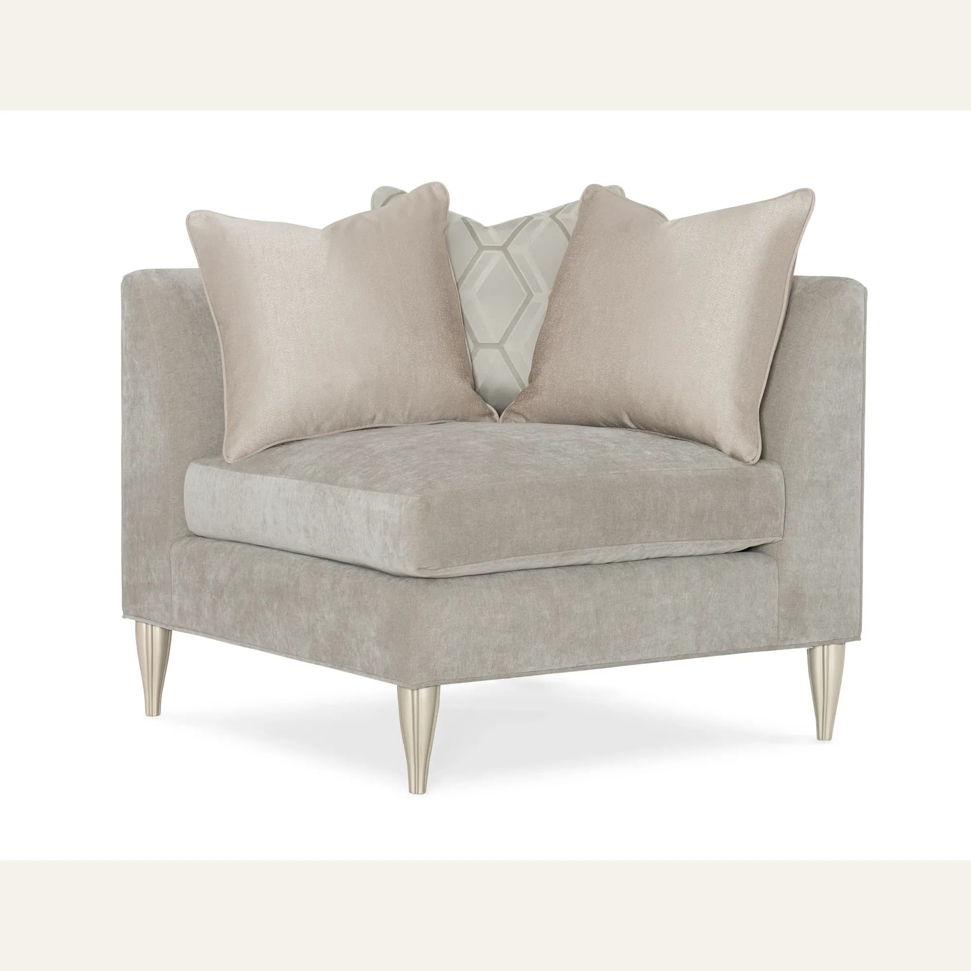 Fret Knot Corner Sectional with Hand-Carved Lattice