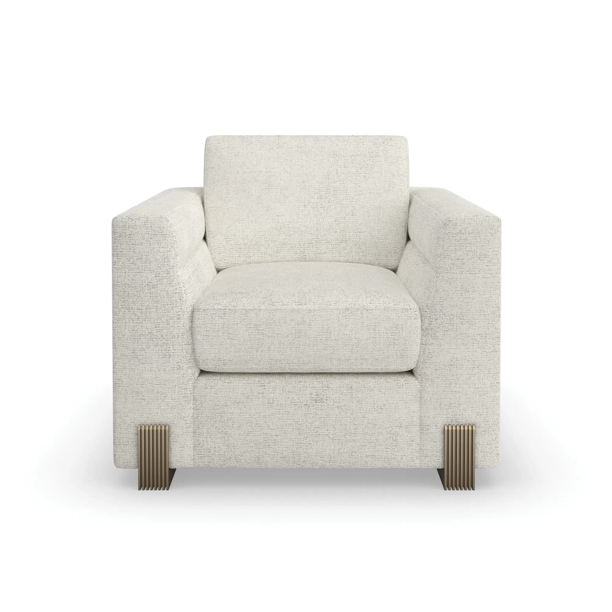 Counter Balance Chair Oatmeal Melange with Brushed Gold