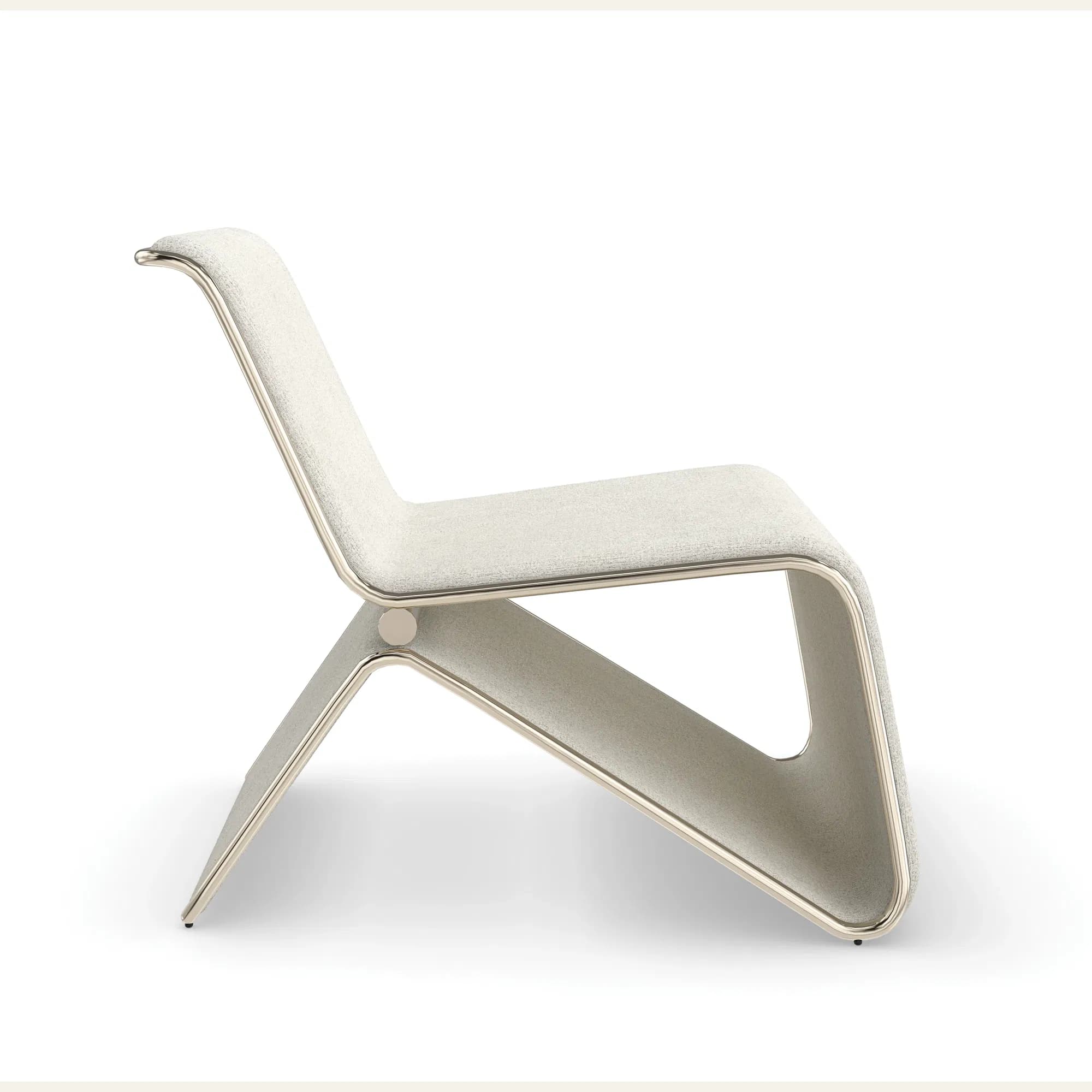 Parallax Sculptural Accent Chair in Whisper Gold