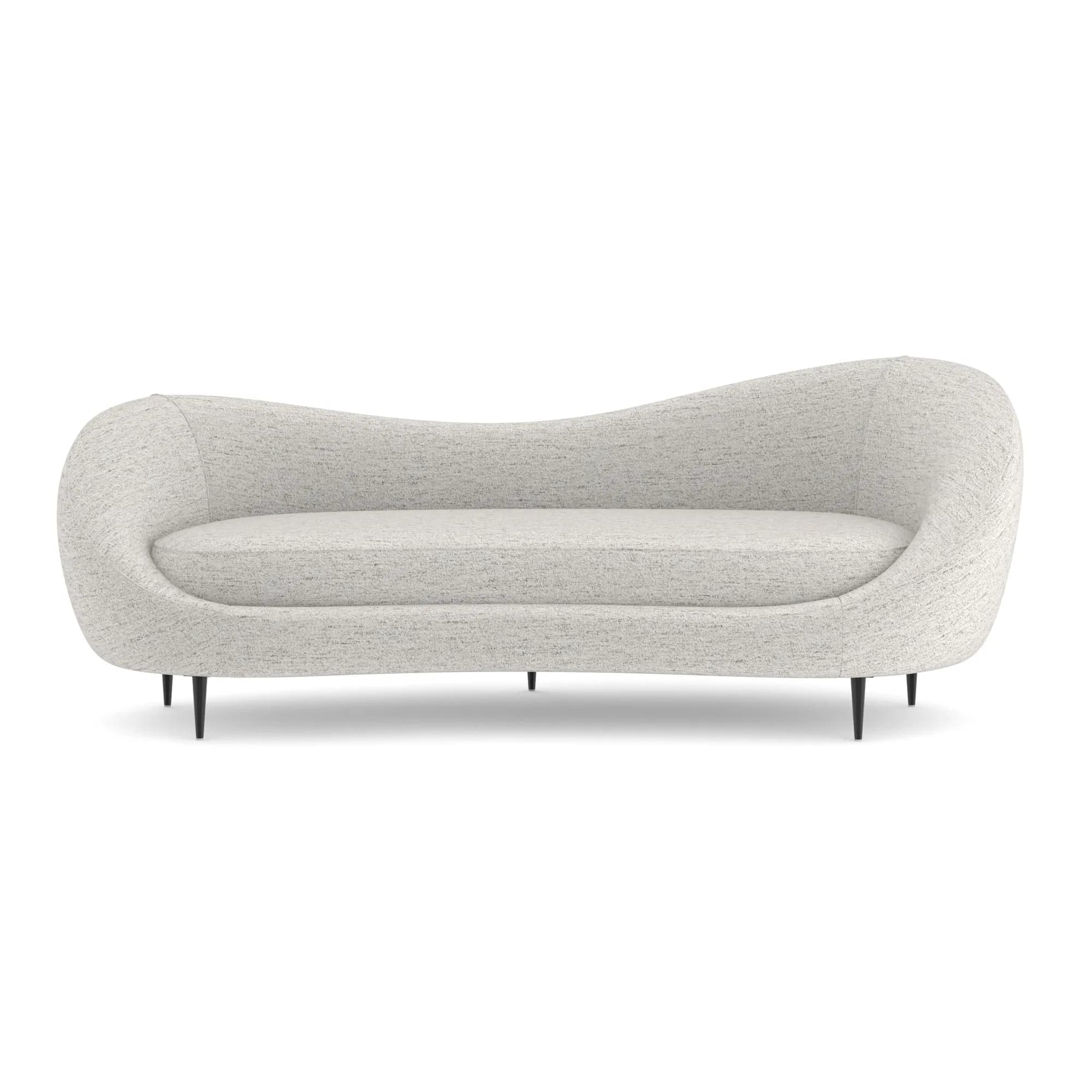 Formosa Sinuous Steel Blue Chenille Sofa