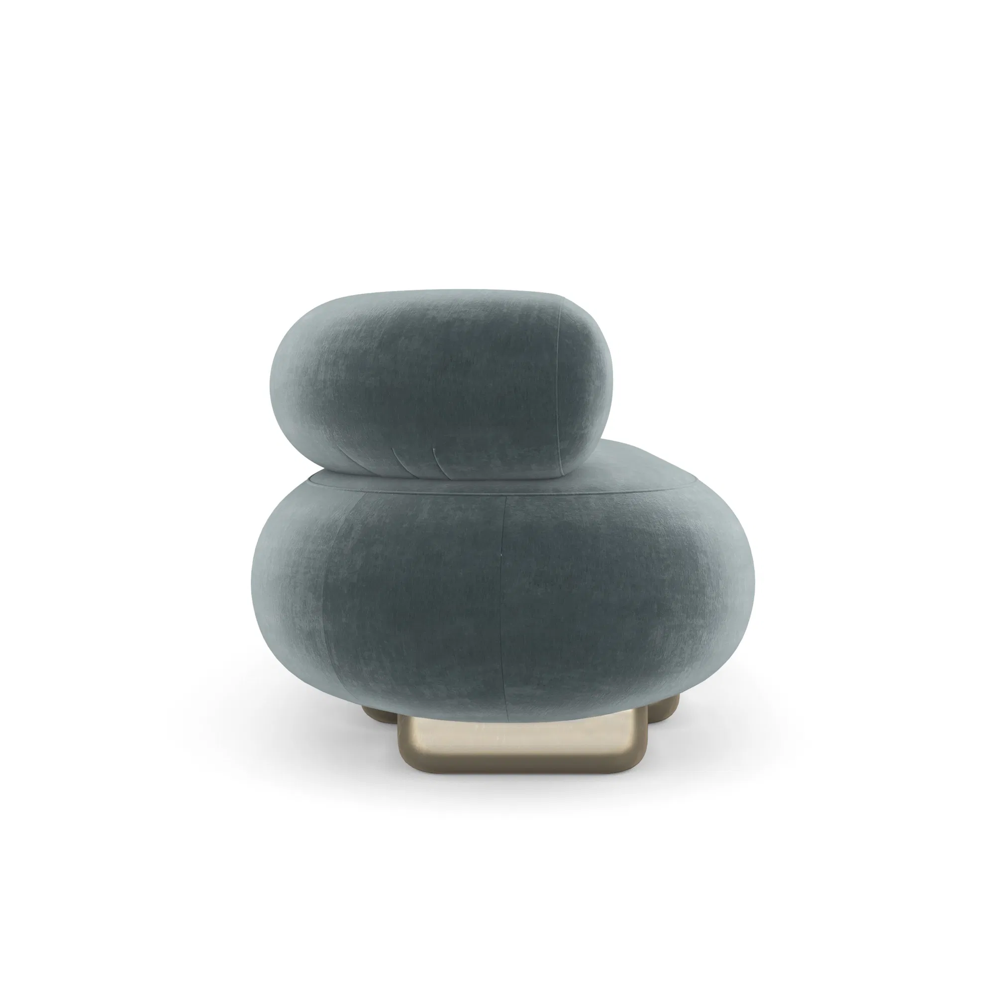 Lagoon Postmodern Peacock Velvet Sofa