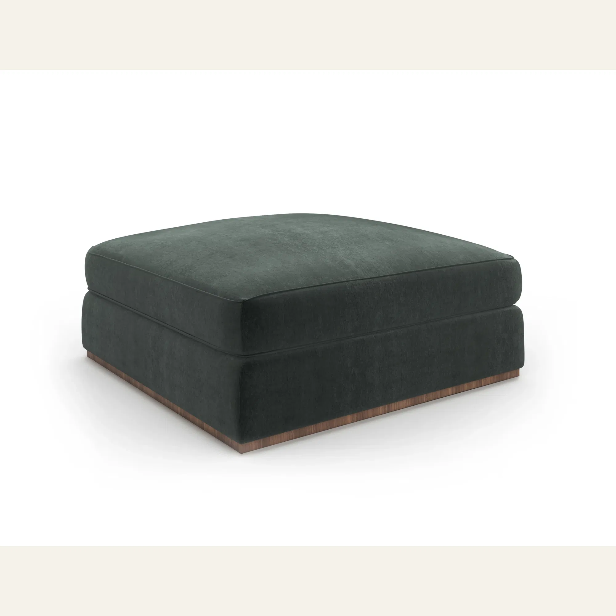 Bello Spruce Green Vintage Velvet Ottoman