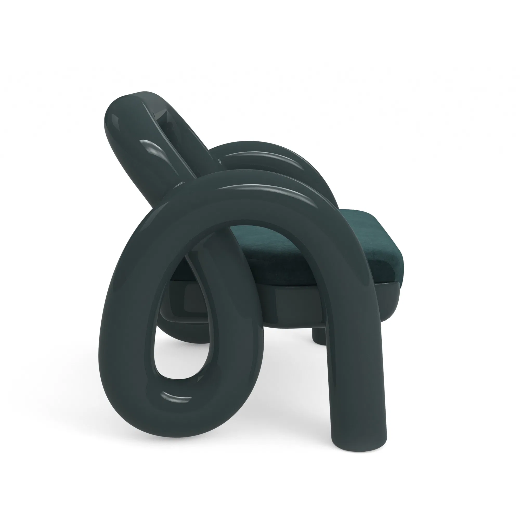 Gelee Apatite Sculptural Resin Accent Chair